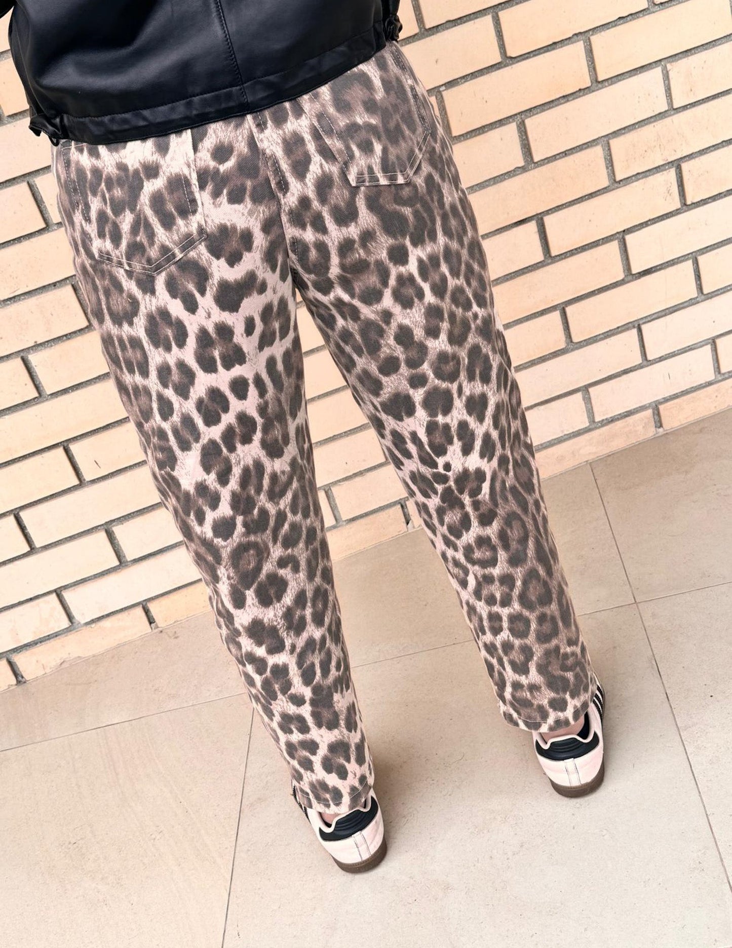 Leopard pants in beige JOY