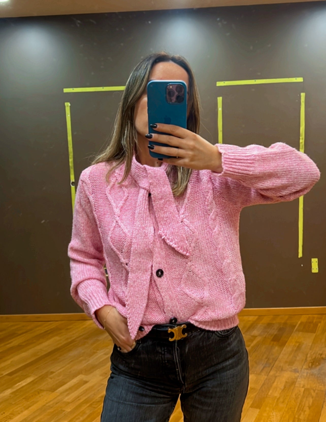 Casaco de malha com laço JOY