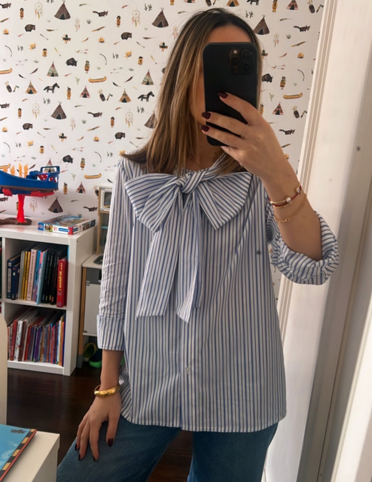 Maria maxi bow shirt JOY