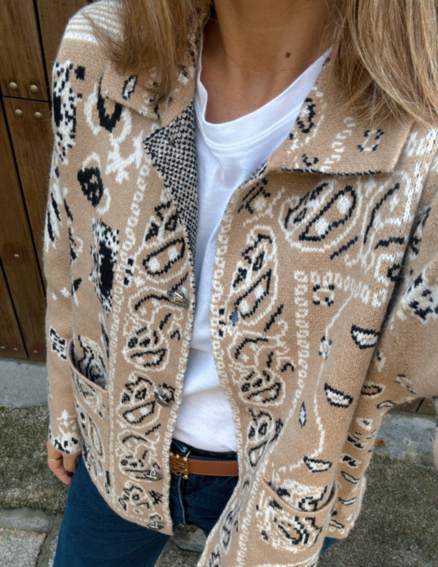Cashmere jacket with bandana pattern - LAST UNITS JOY
