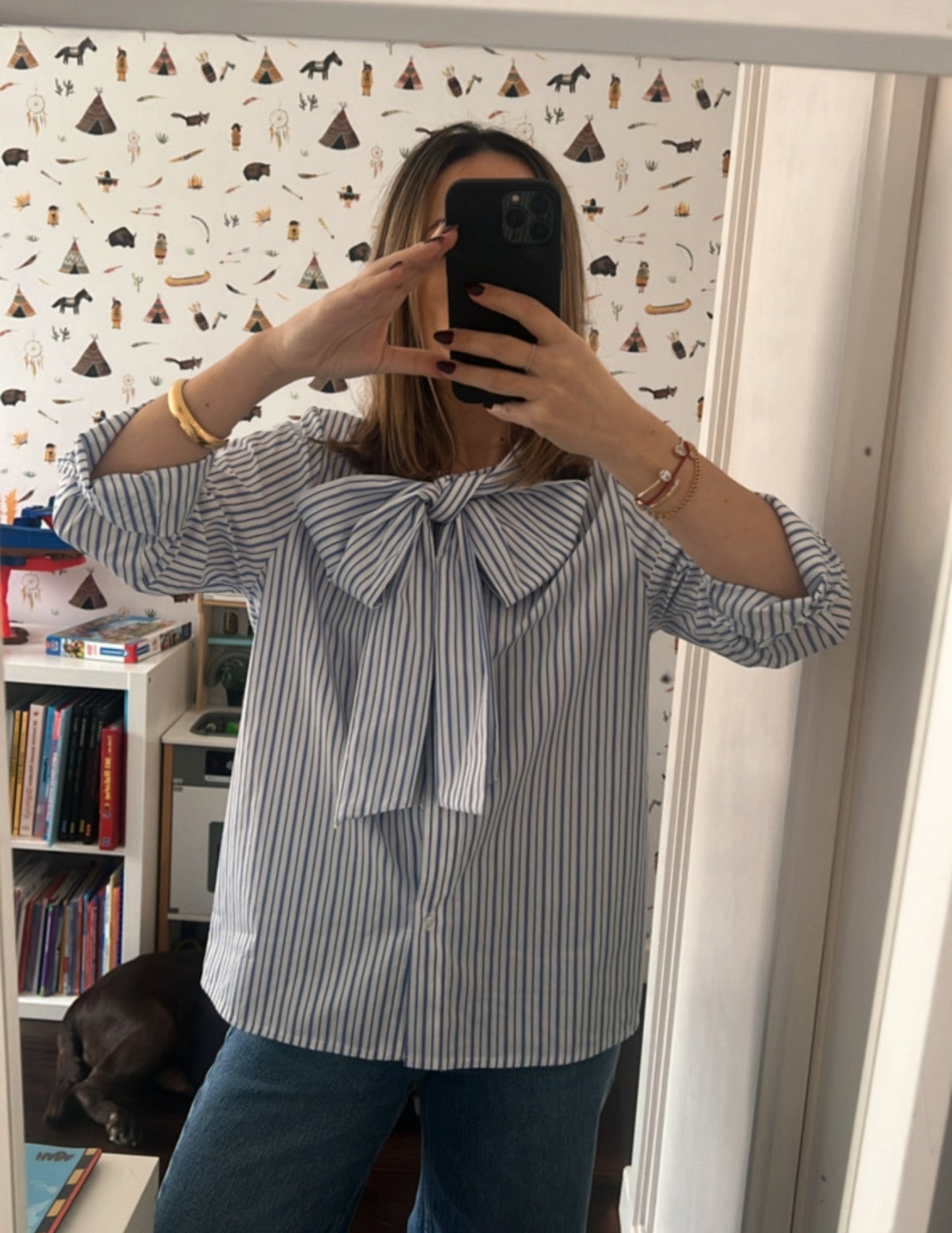 Maria maxi bow shirt JOY