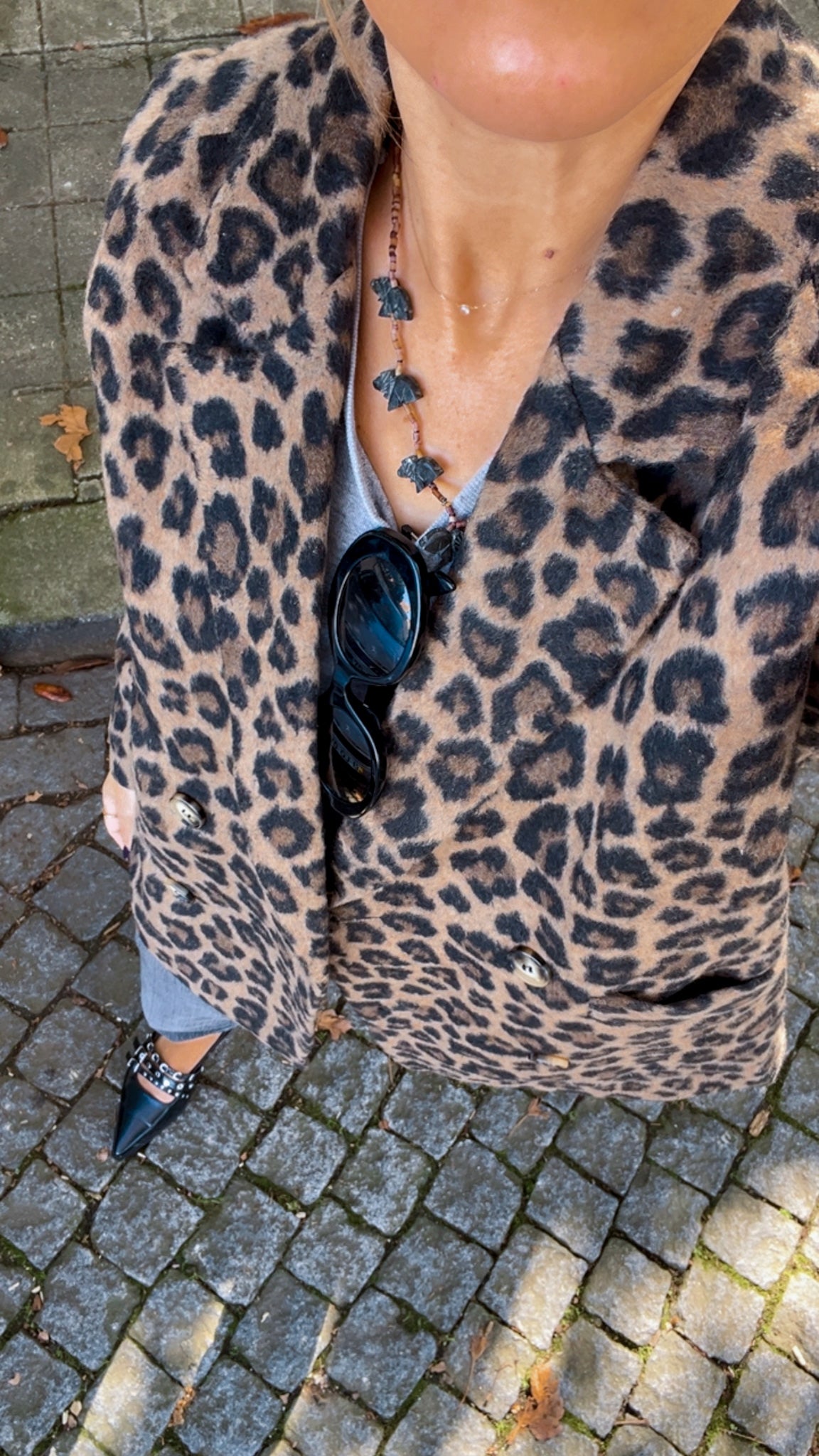Oversize blazer em leopard print JOY