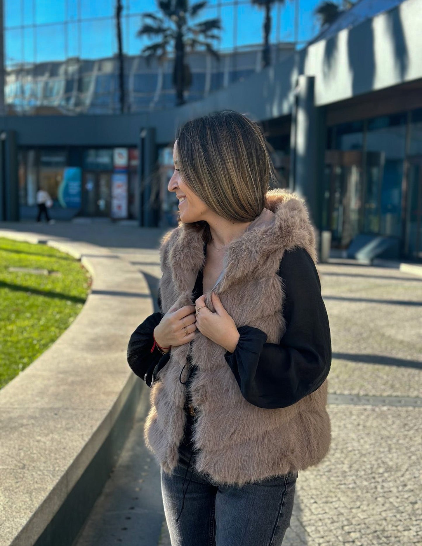 Faux fur vest JOY