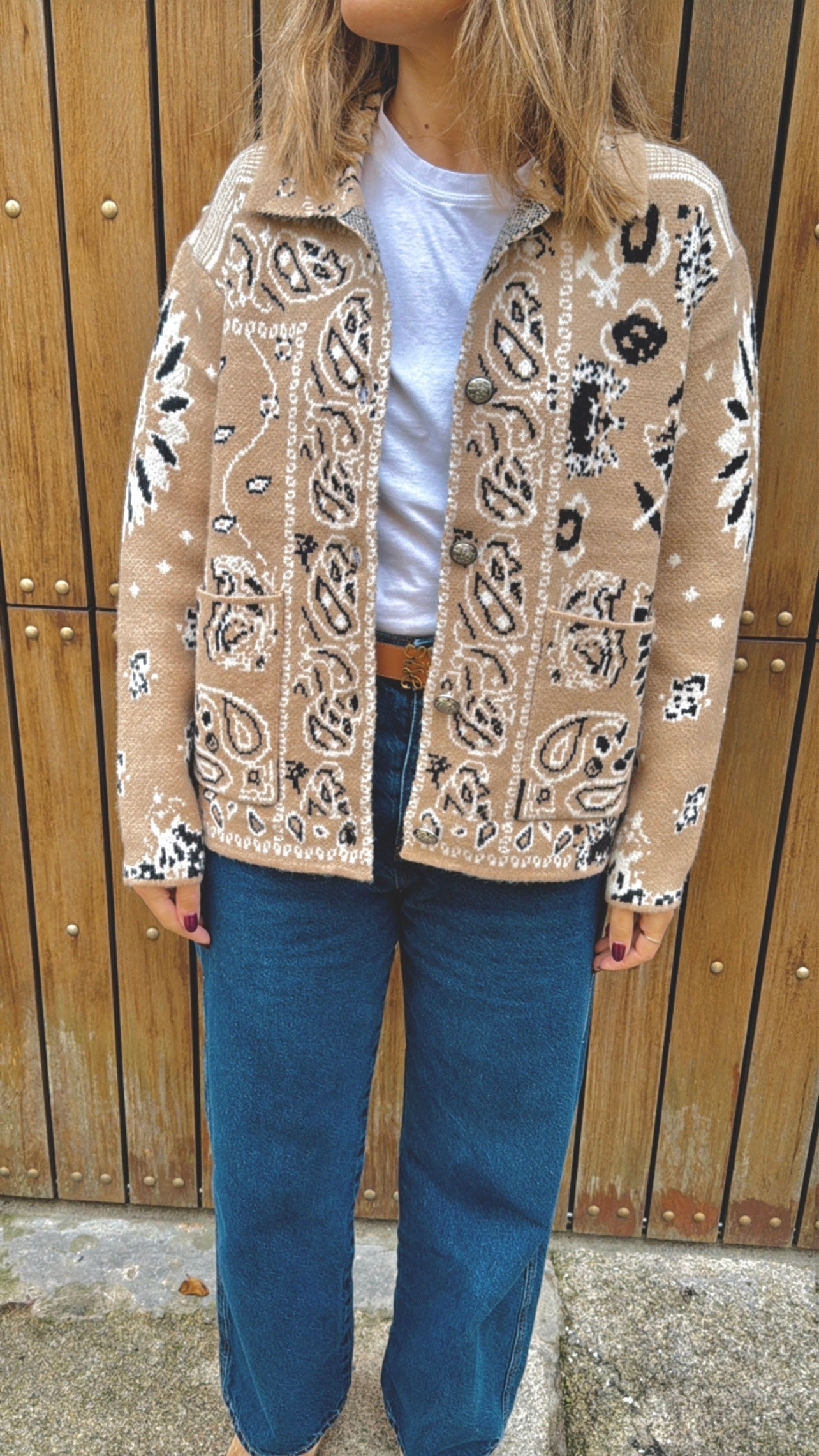 Cashmere jacket with bandana pattern - LAST UNITS JOY