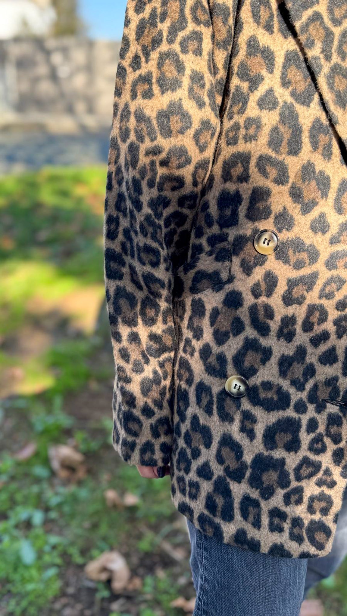 Oversize blazer em leopard print JOY