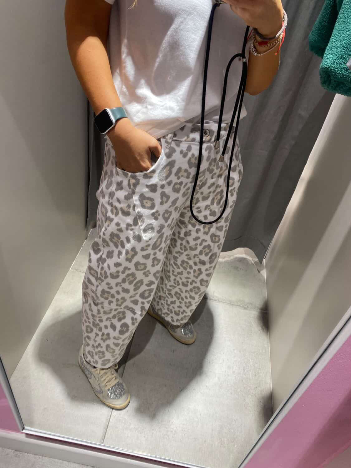 Animal print trousers