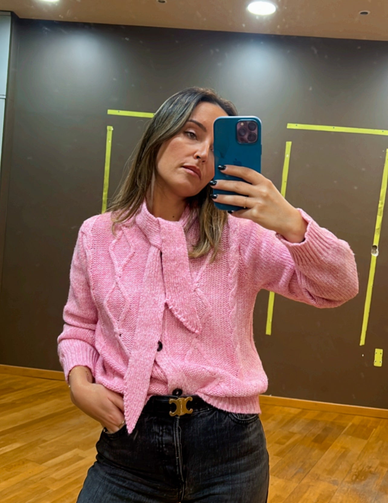 Casaco de malha com laço JOY