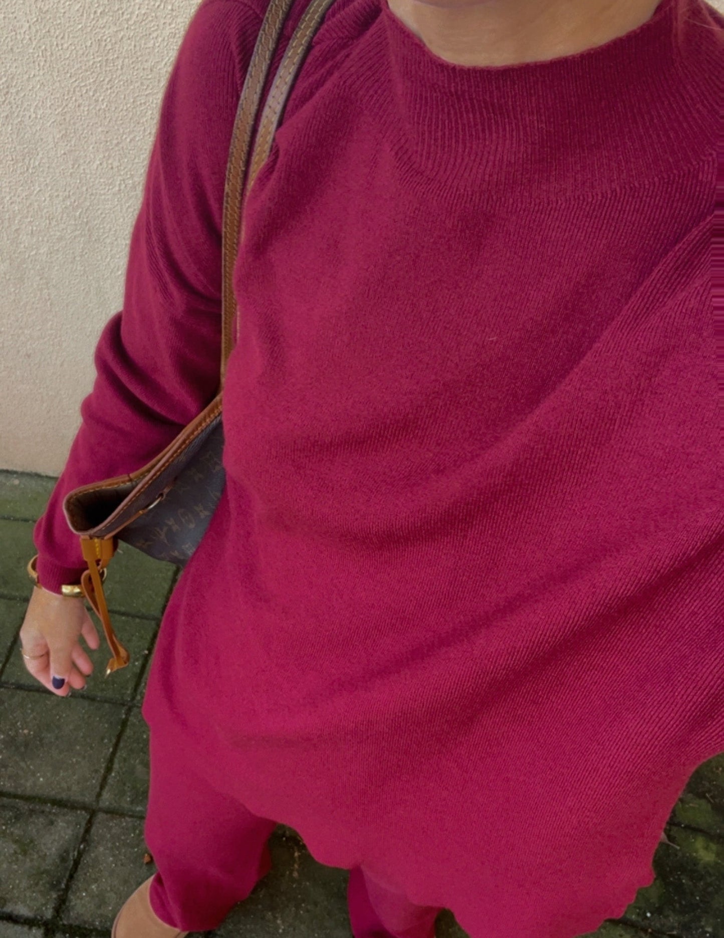Burgundy knit set JOY