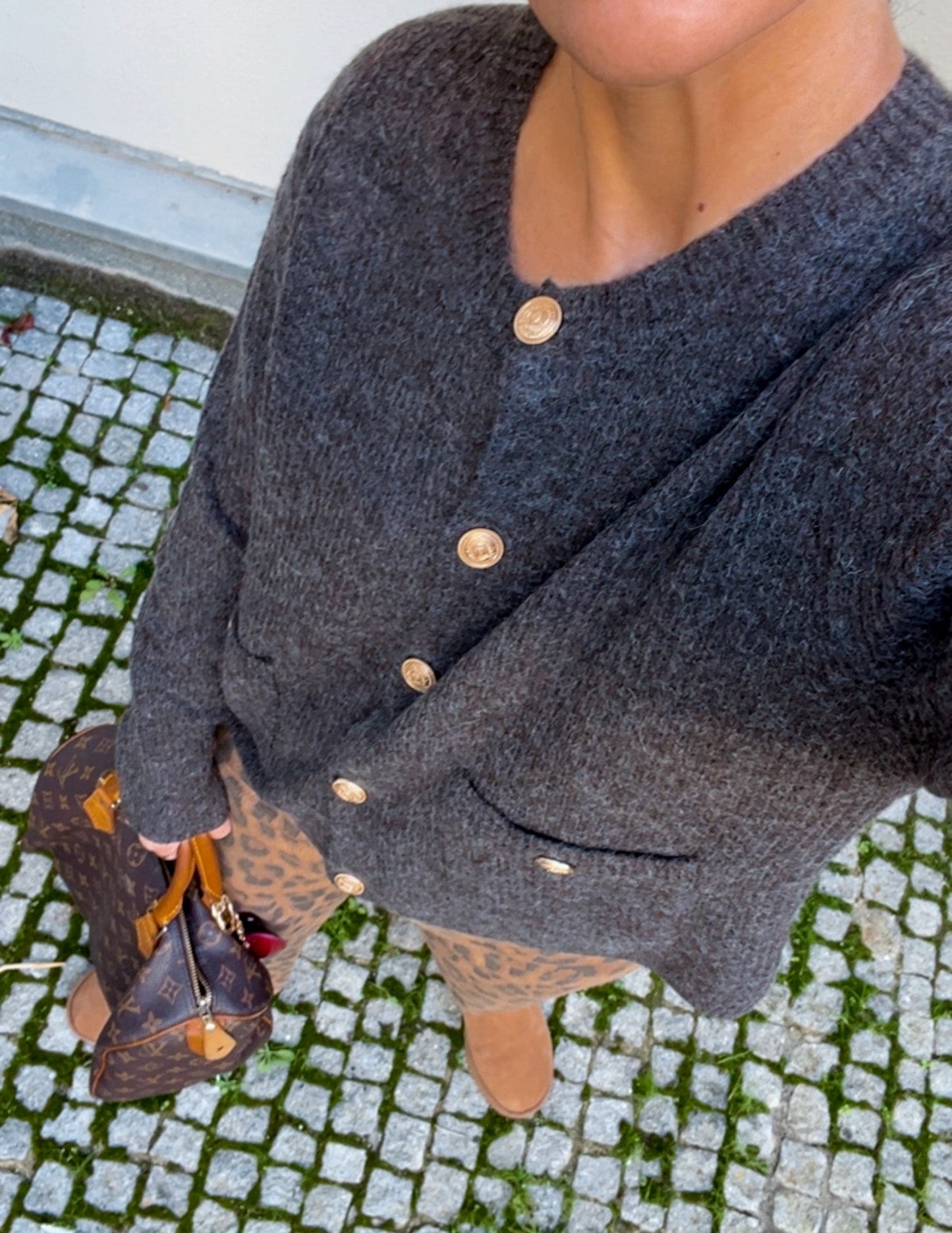 Chocolate brown cardigan JOY