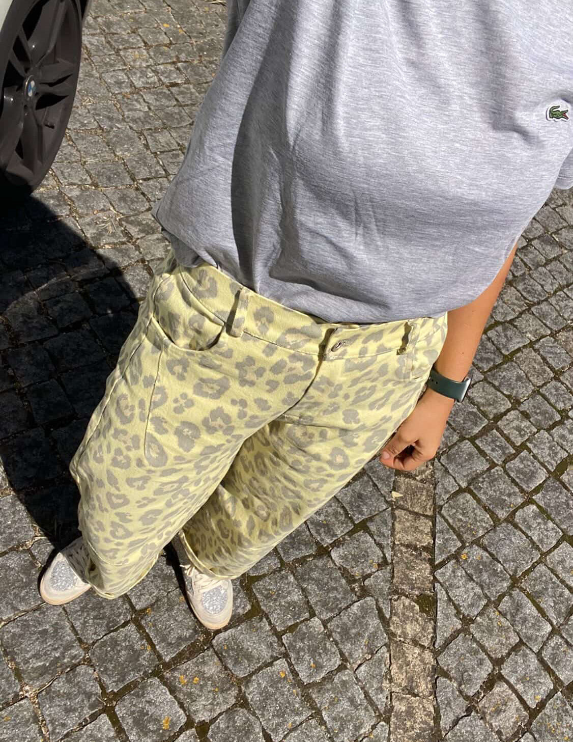 Animal print trousers