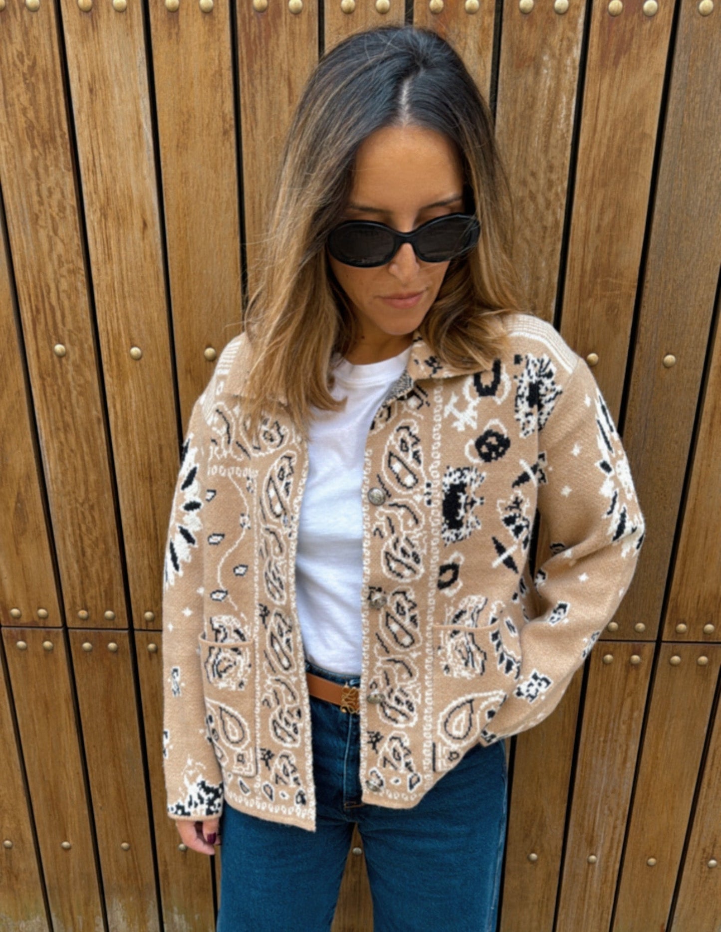 Cashmere jacket with bandana pattern - LAST UNITS JOY