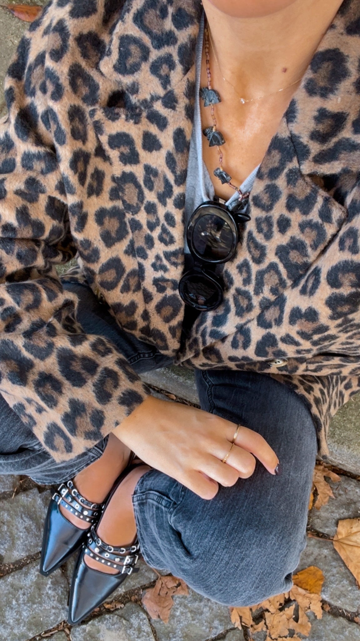 Oversize blazer em leopard print JOY