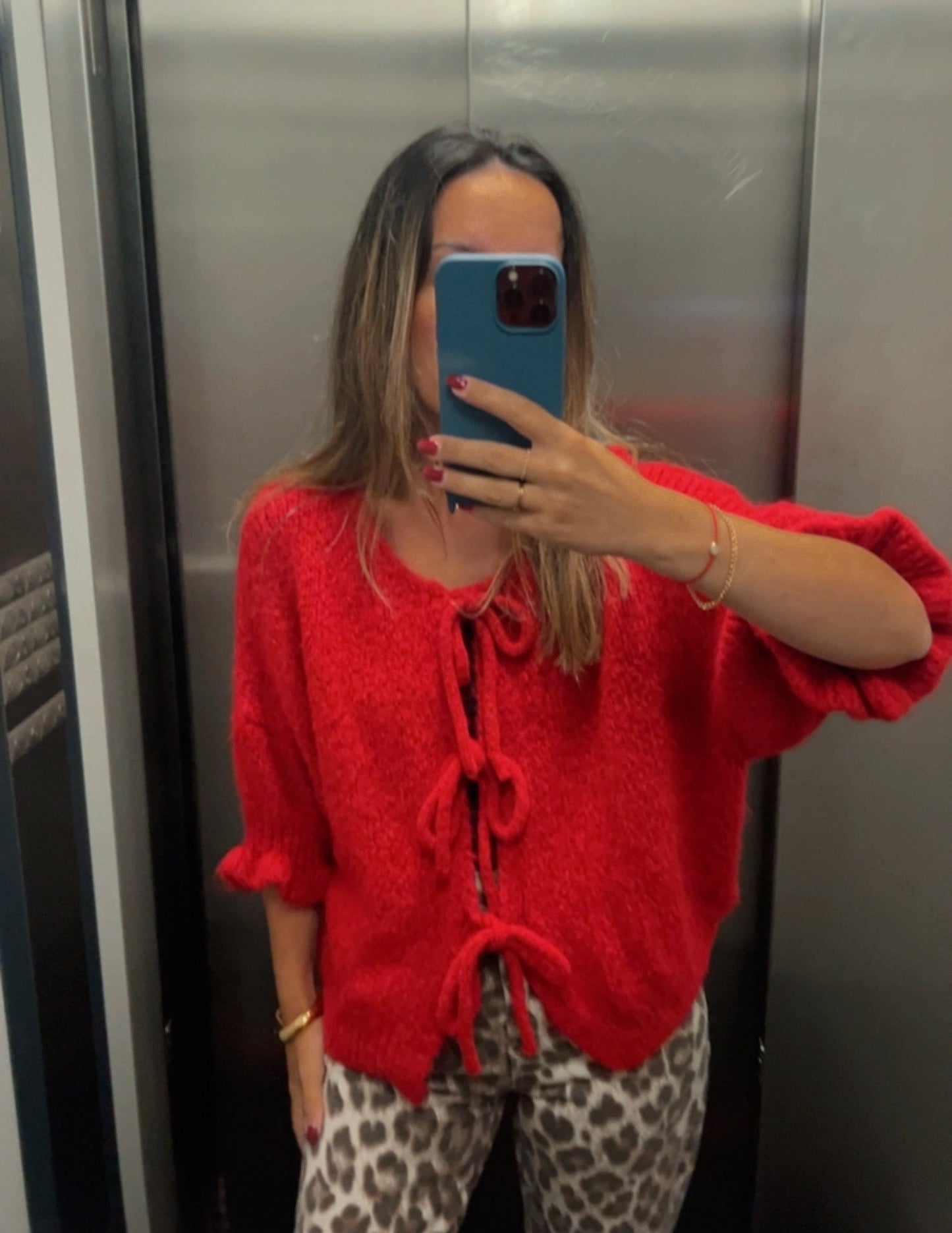 Casaco de malha com atilhos JOY