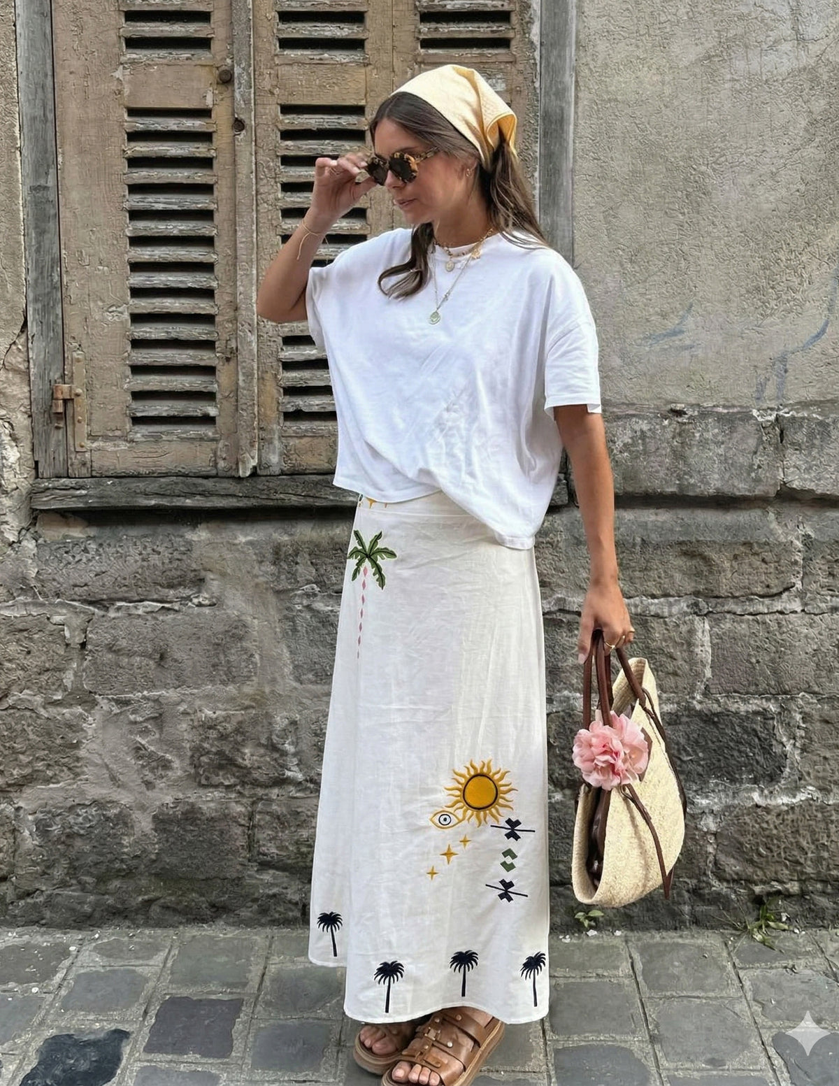 Embroidered skirt
