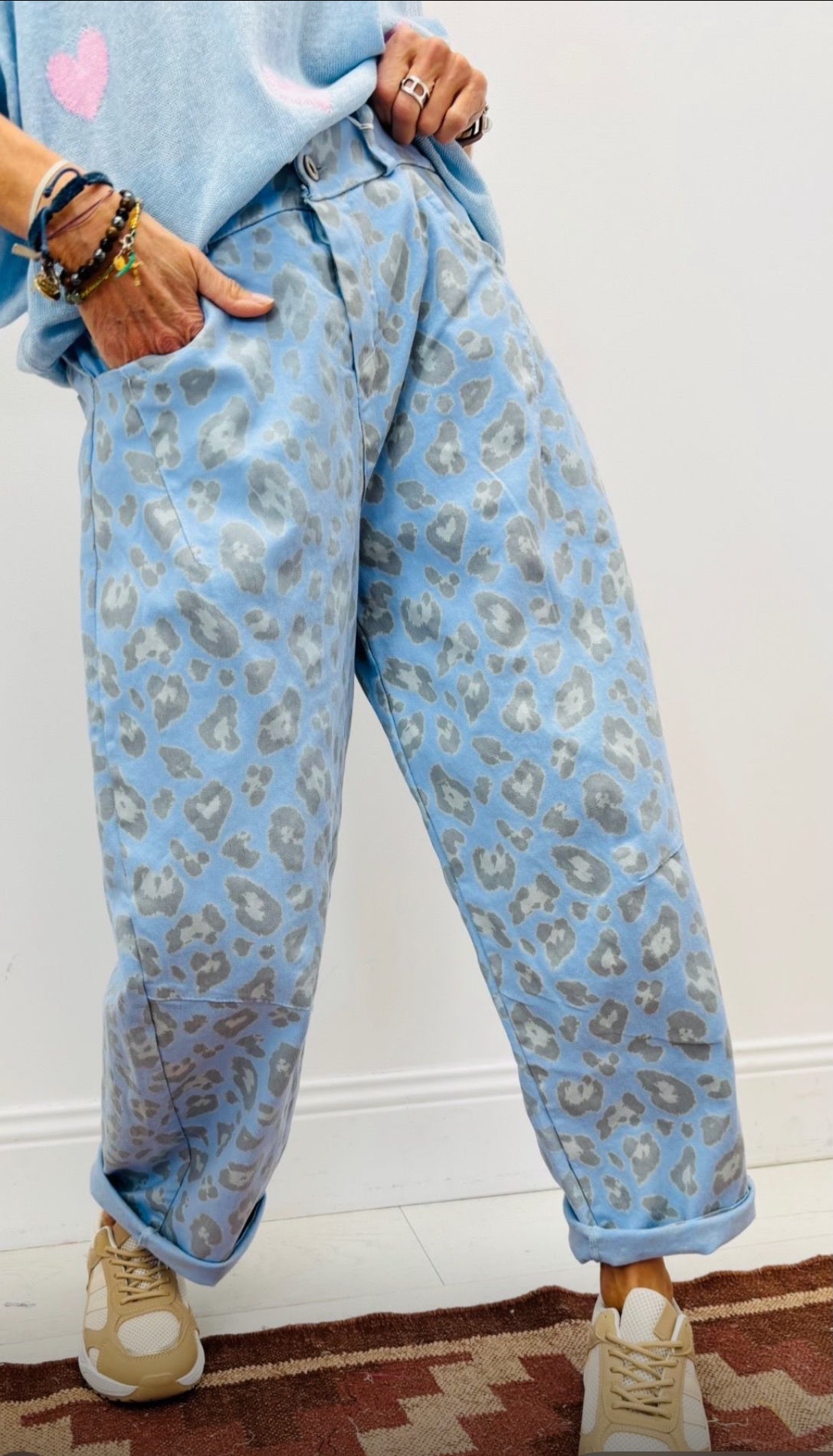 Animal print trousers