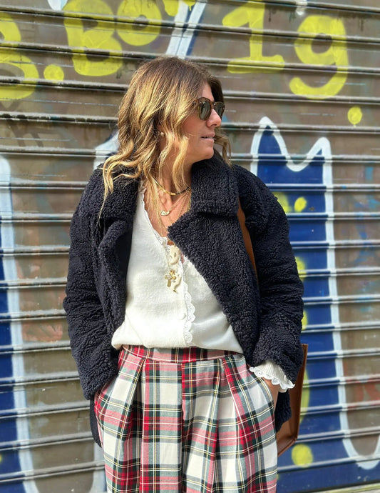 Casaco de malha com renda JOY