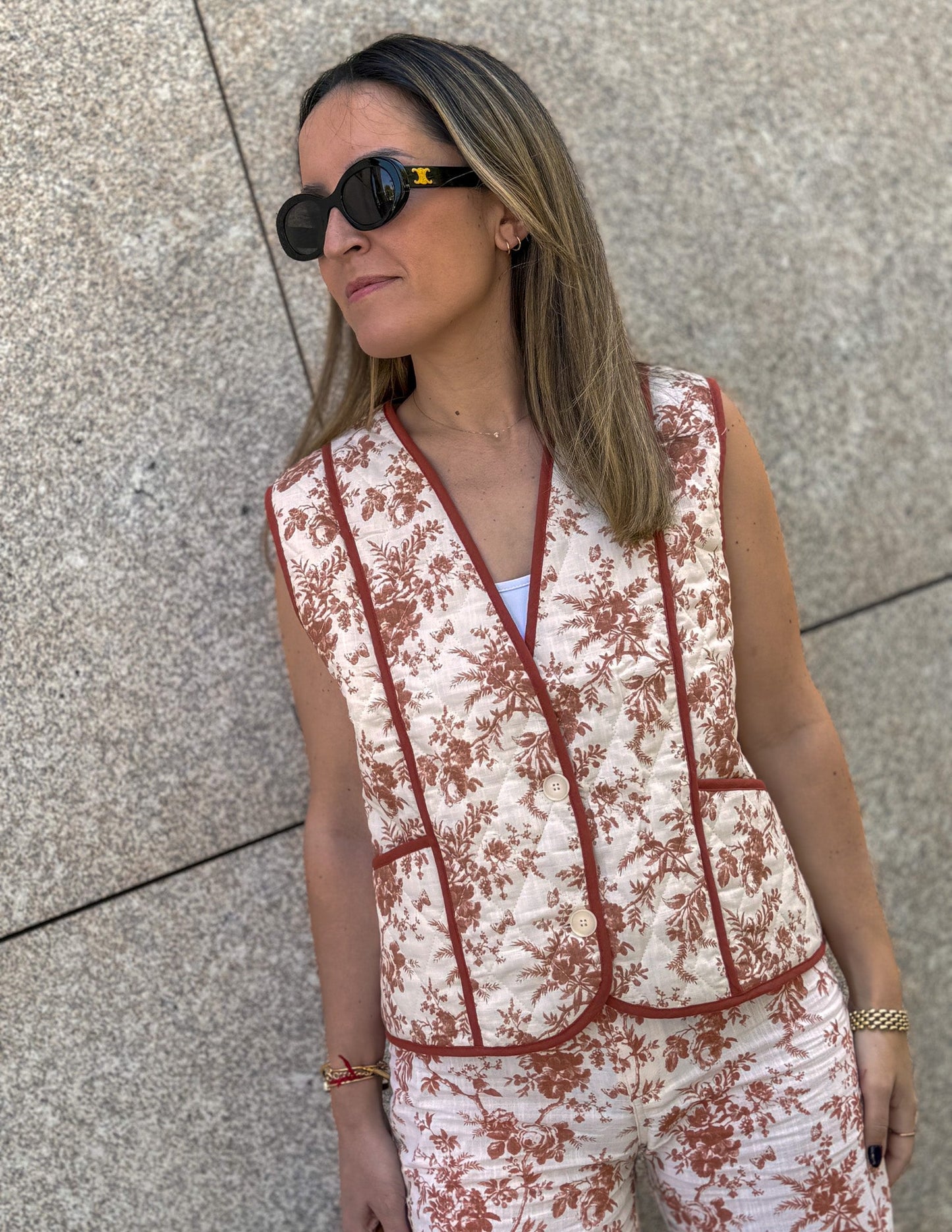 Colete estampado Toile de Jouy JOY