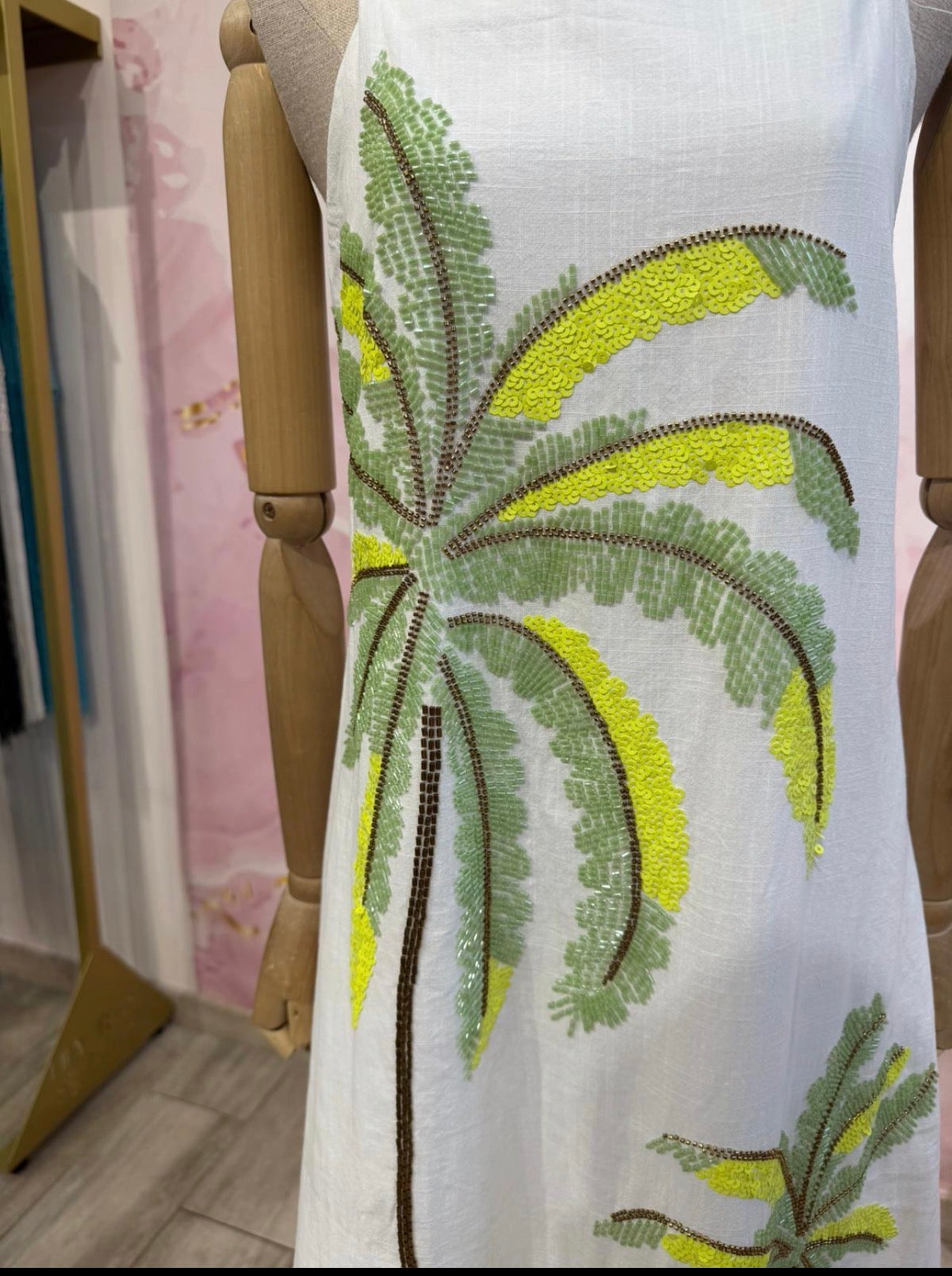 White embroidered dress