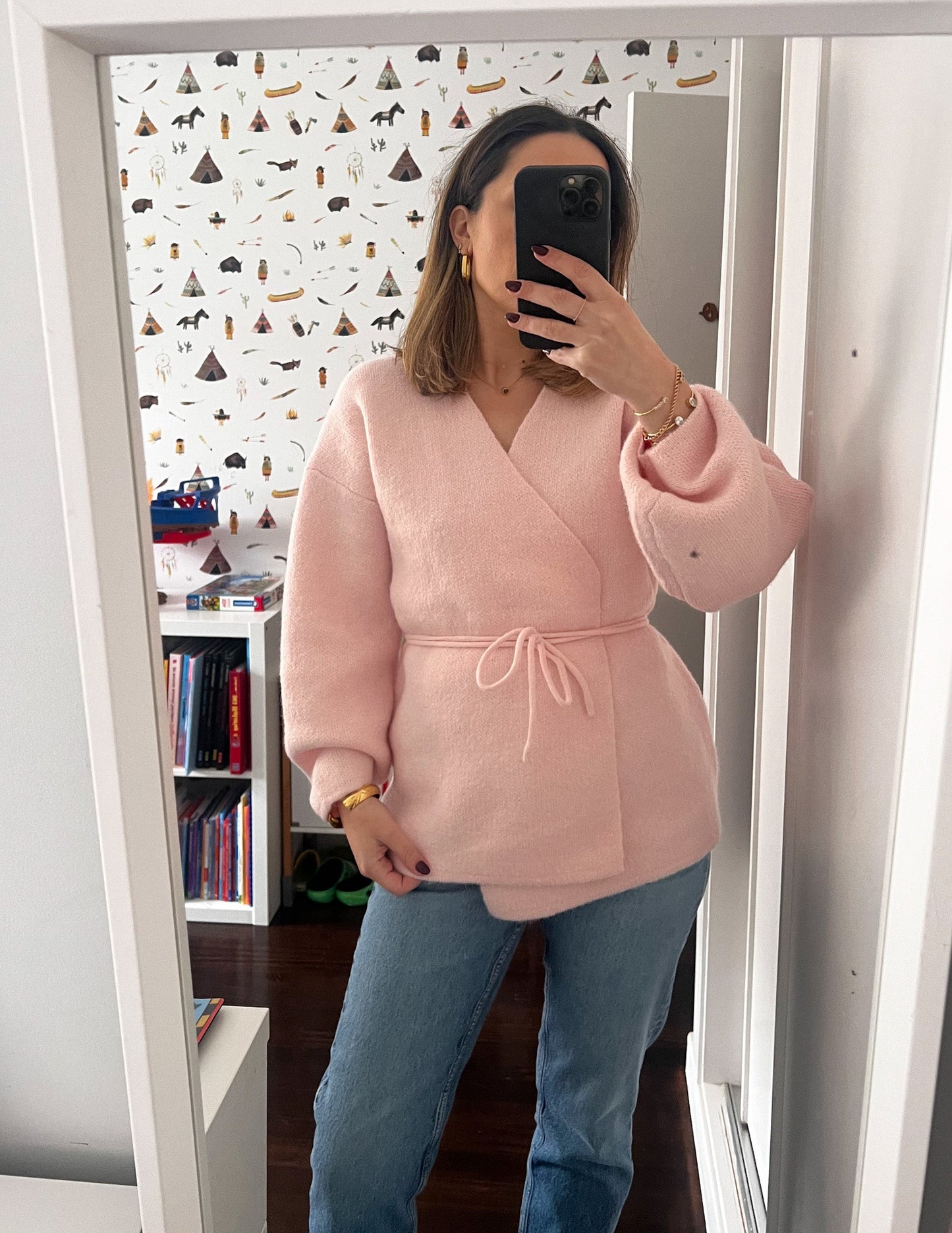 Pale pink cardigan JOY