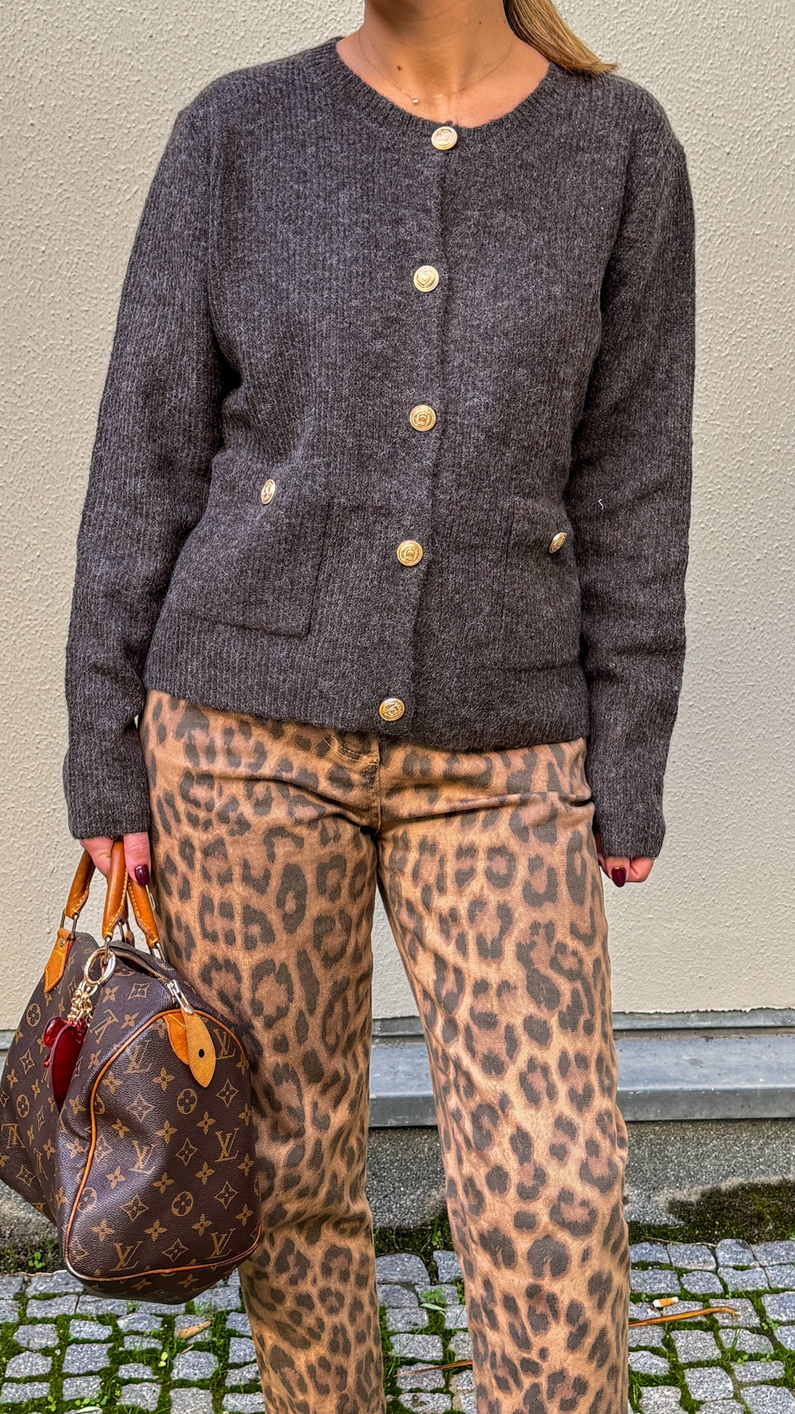 Chocolate brown cardigan JOY