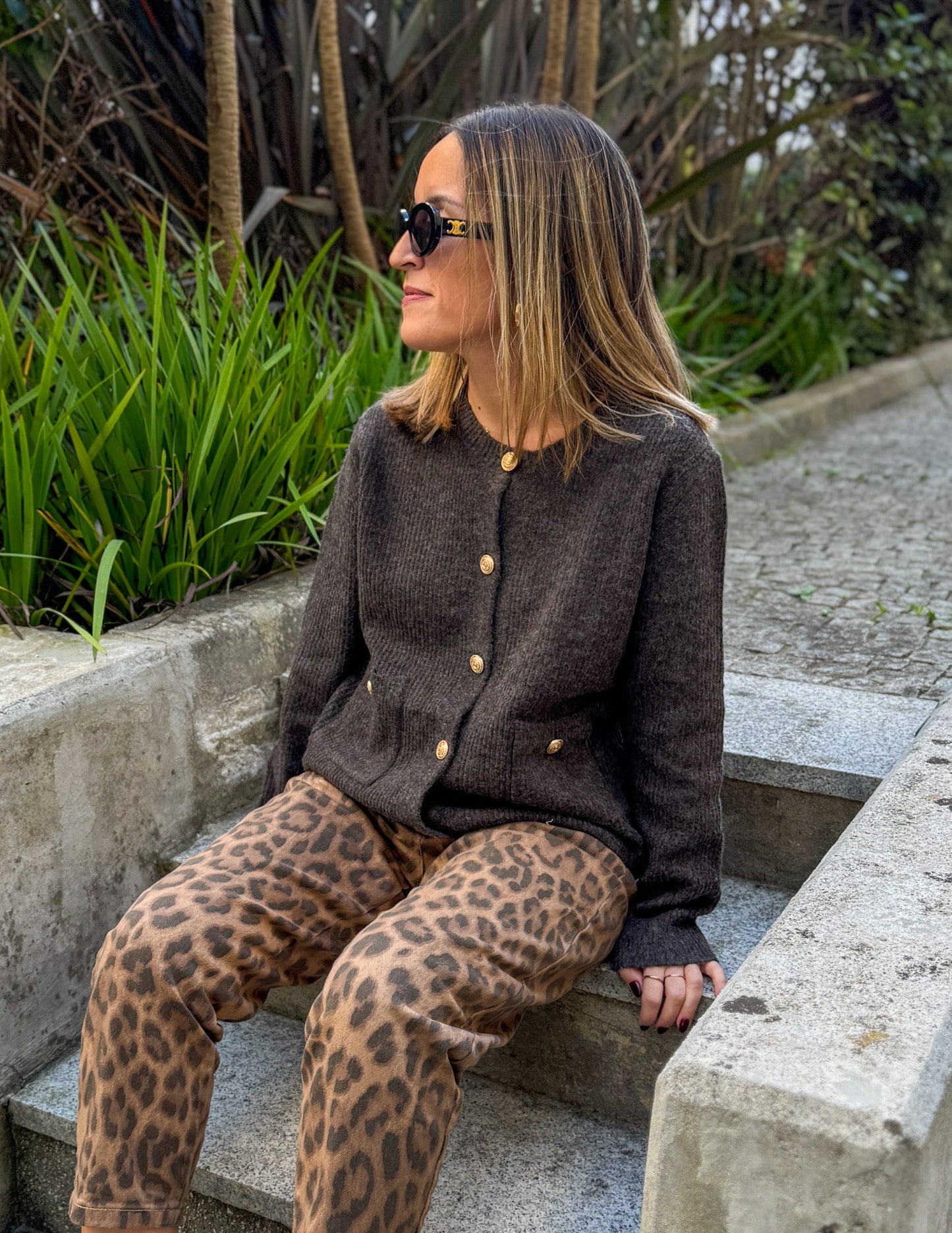 Chocolate brown cardigan JOY