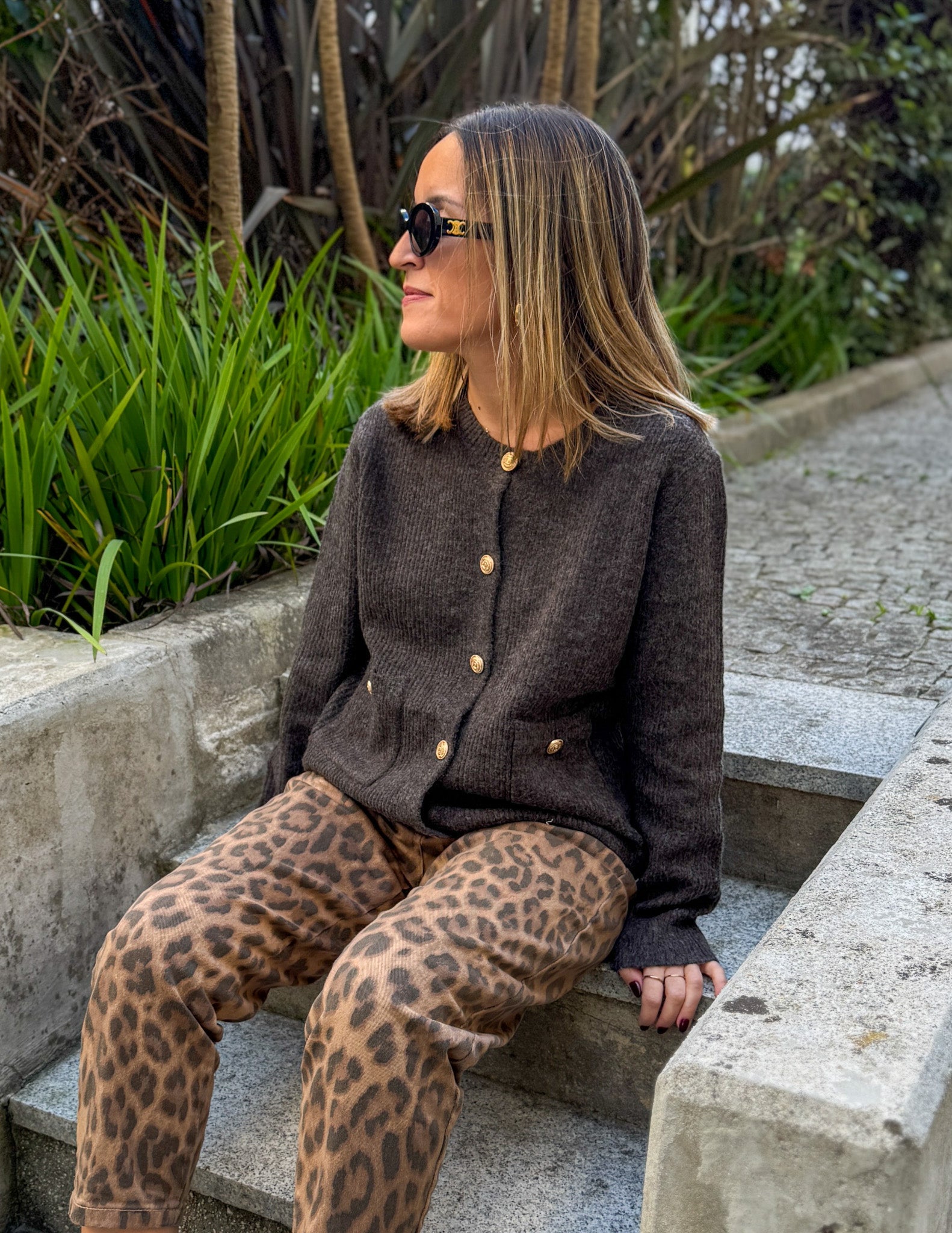 Chocolate brown cardigan JOY