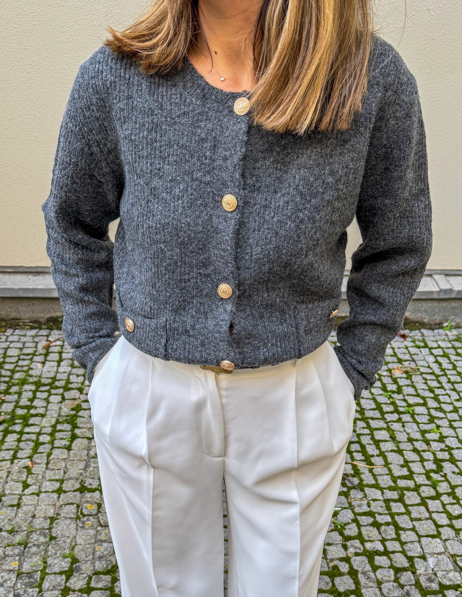 Dark grey cardigan JOY