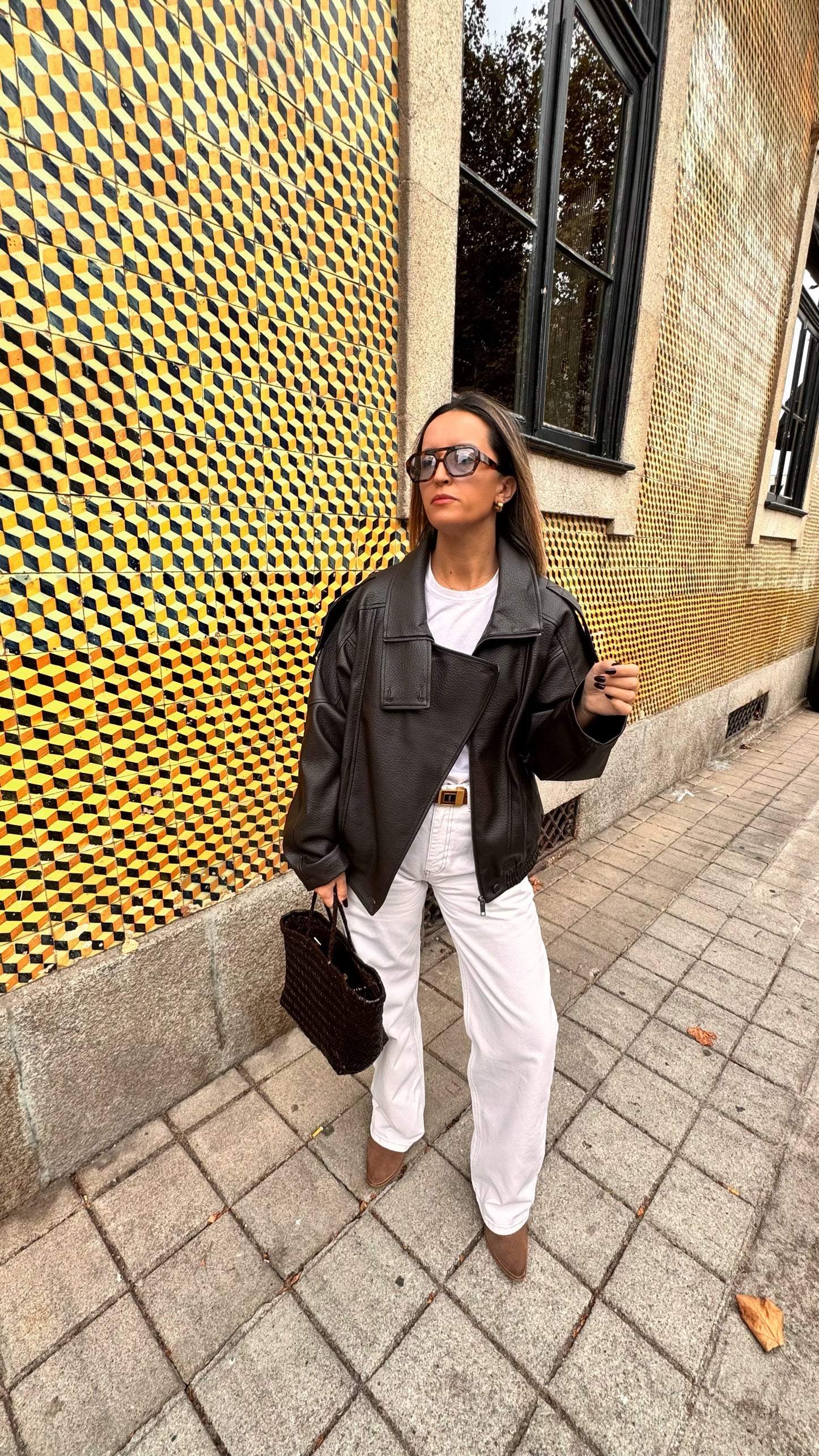 Faux leather jacket in brown - envios 06/10