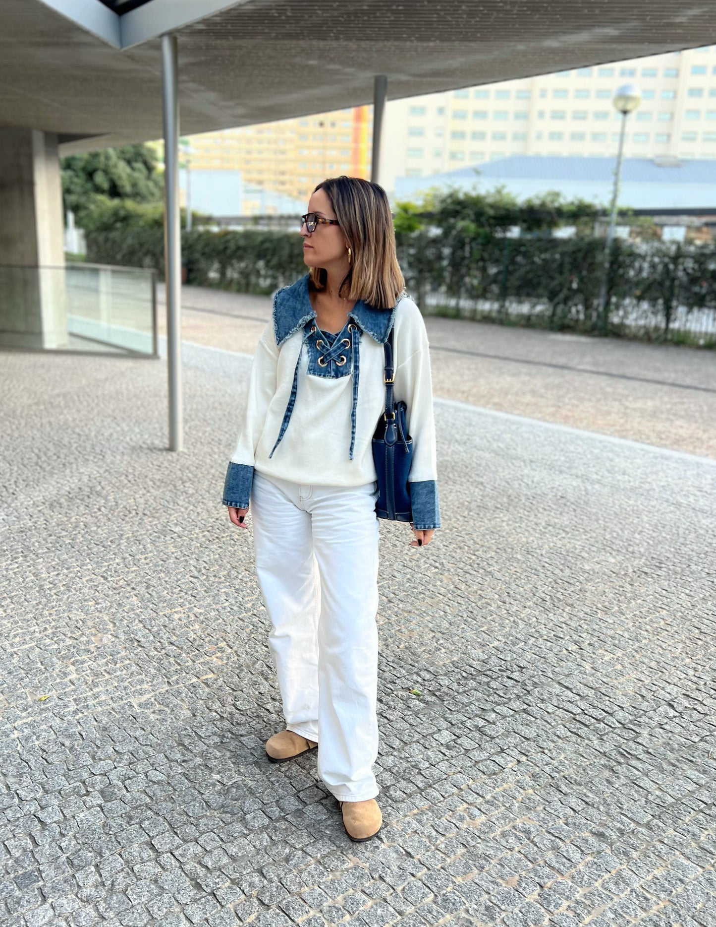Camisola com ganga