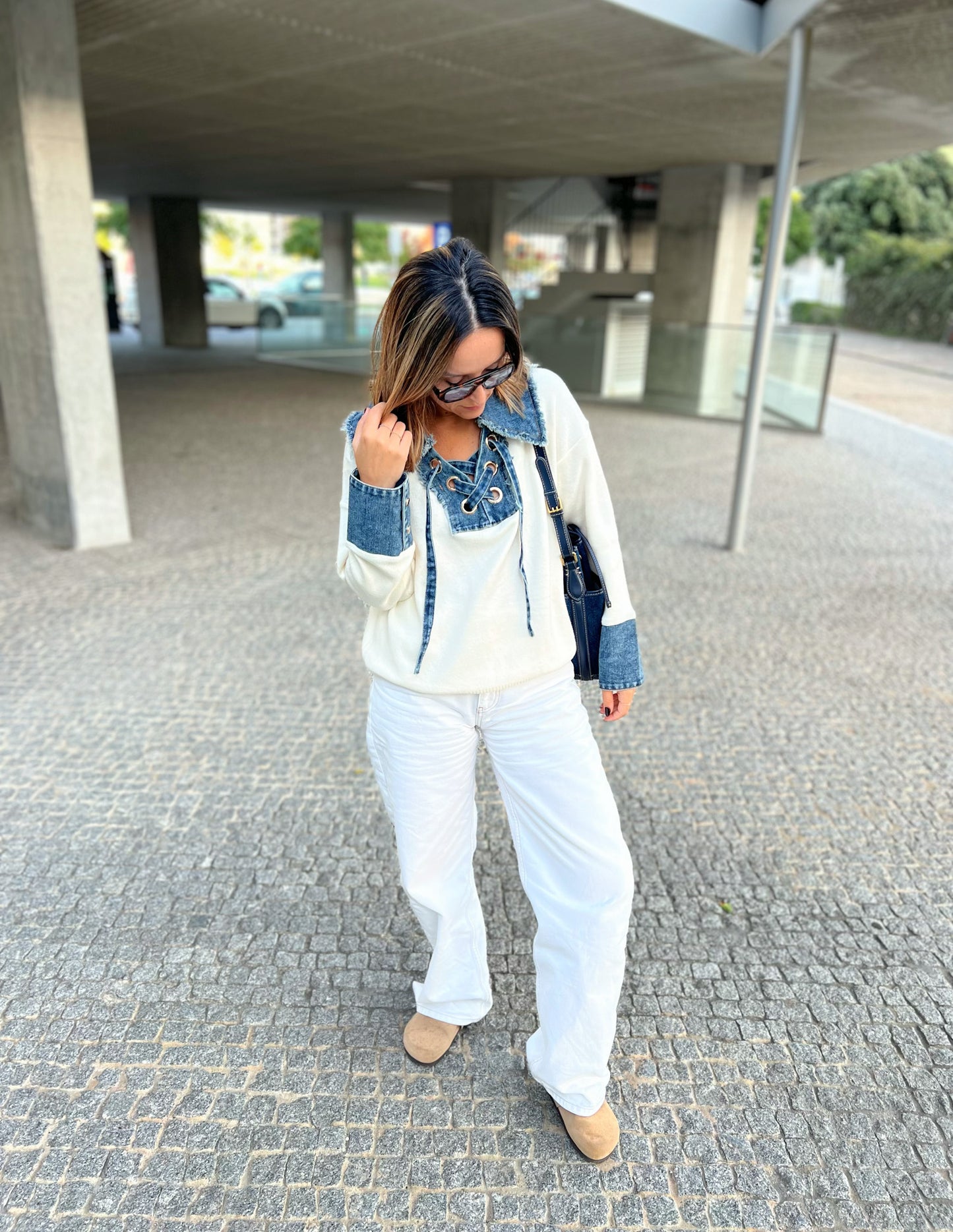 Camisola com ganga