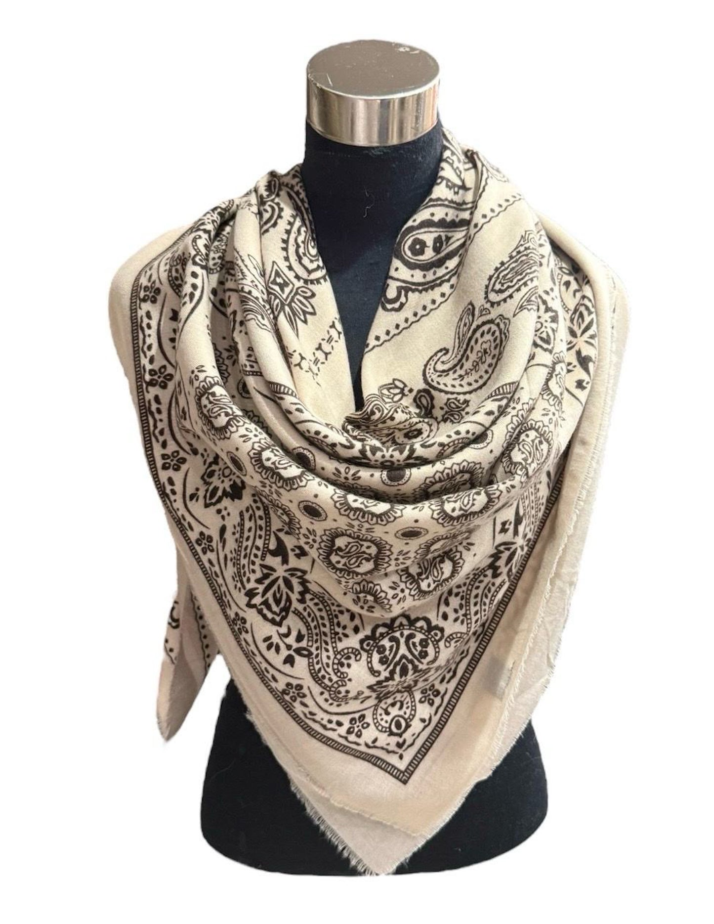 Echarpe bandana em bege