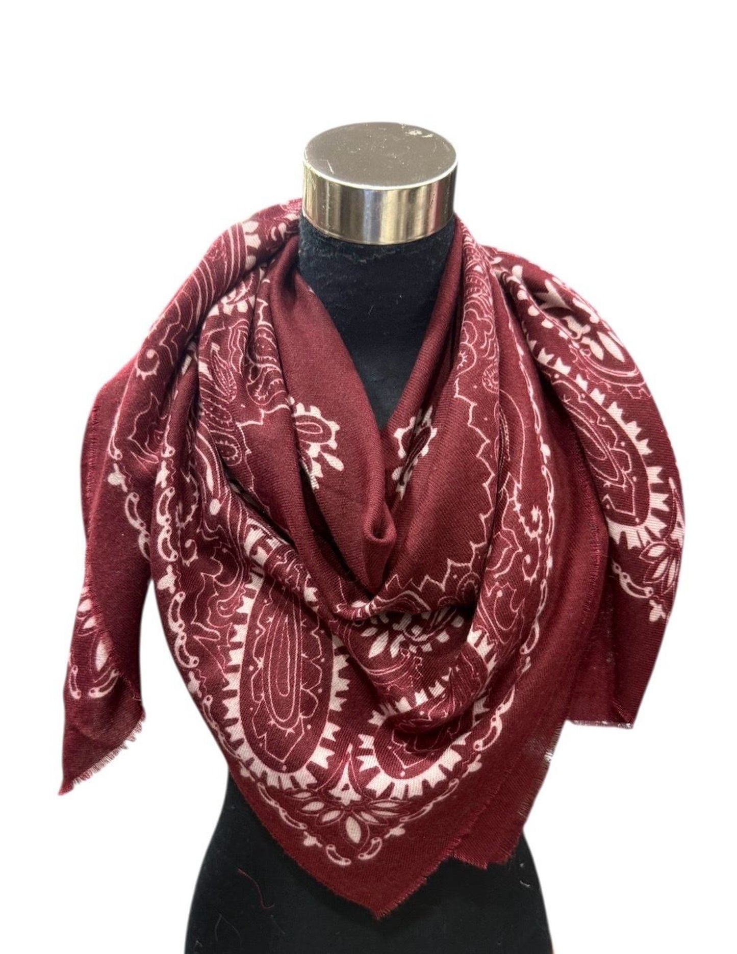 Echarpe bandana em bordeaux