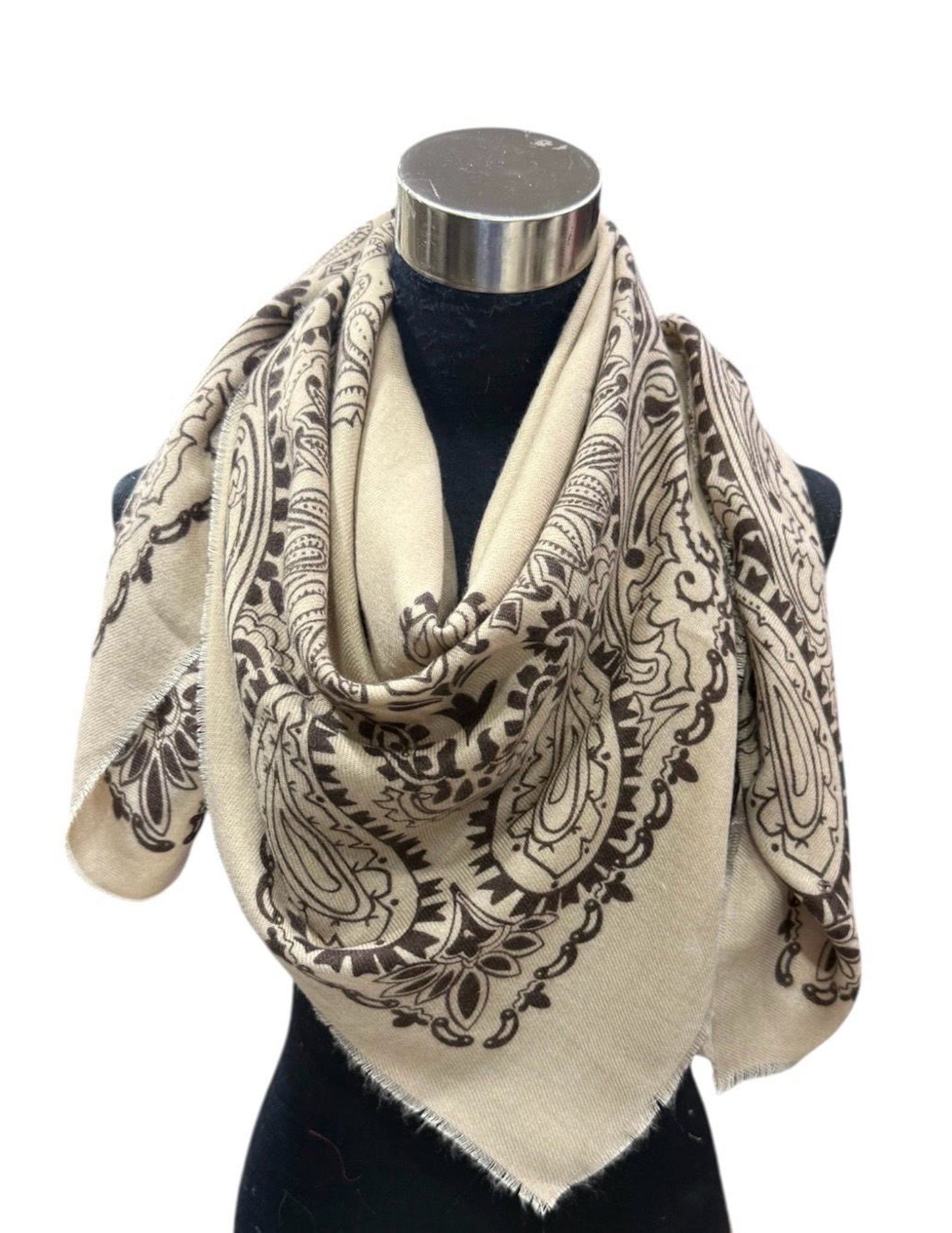 Echarpe bandana em bege