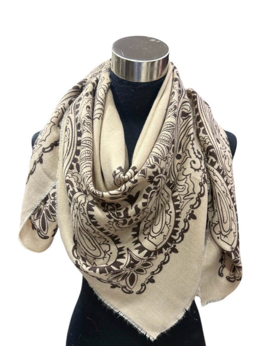 Echarpe bandana em bege