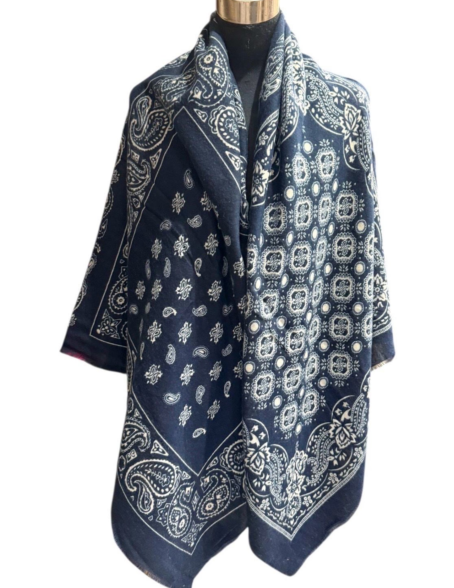 Echarpe bandana em azul
