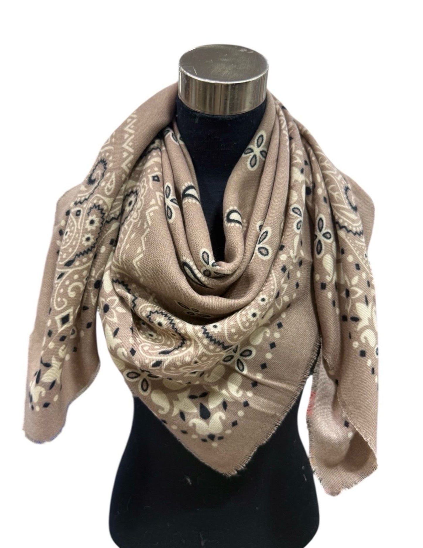 Echarpe bandana em taupe