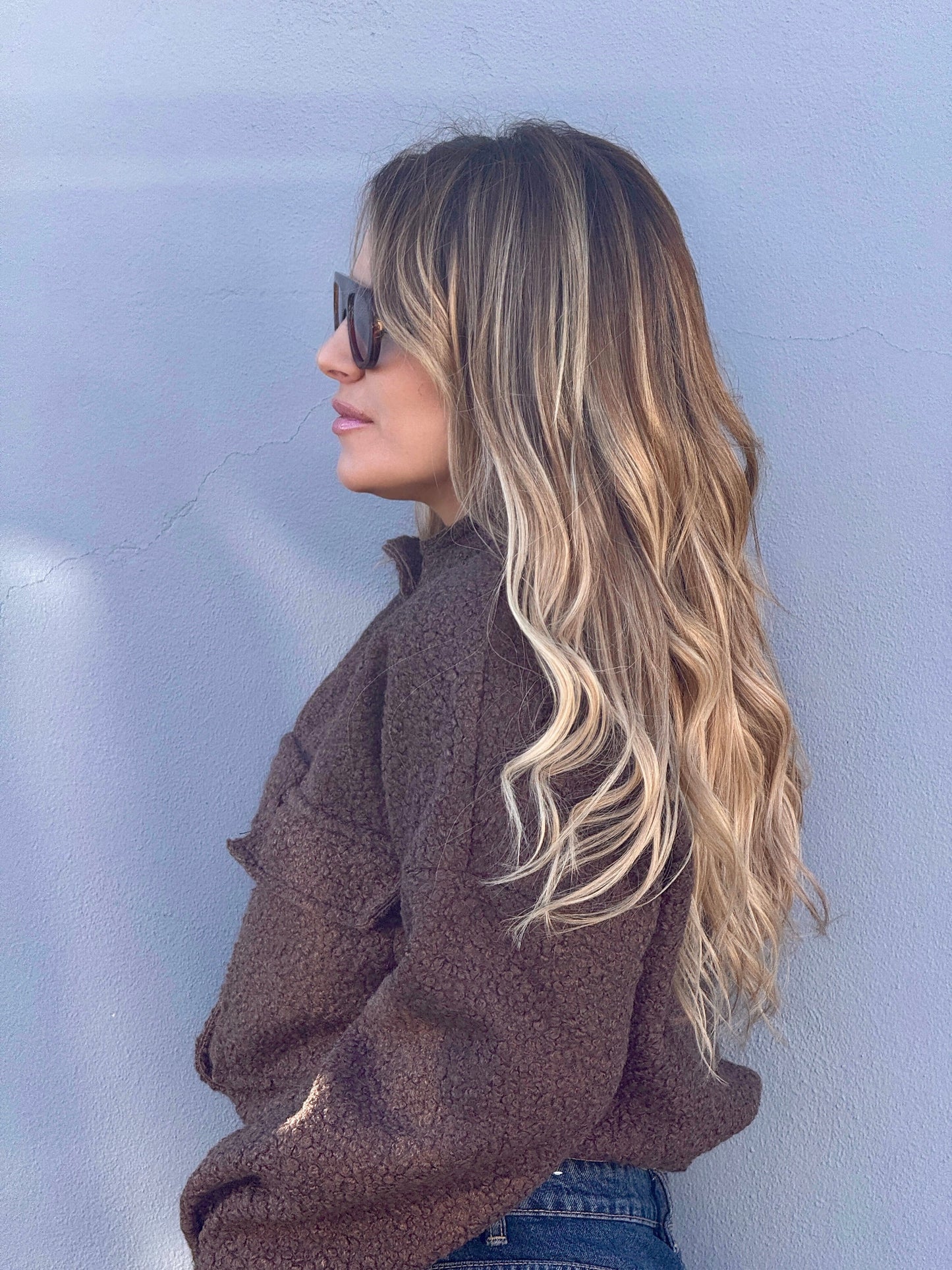 Chocolate brown bomber jacket JOY