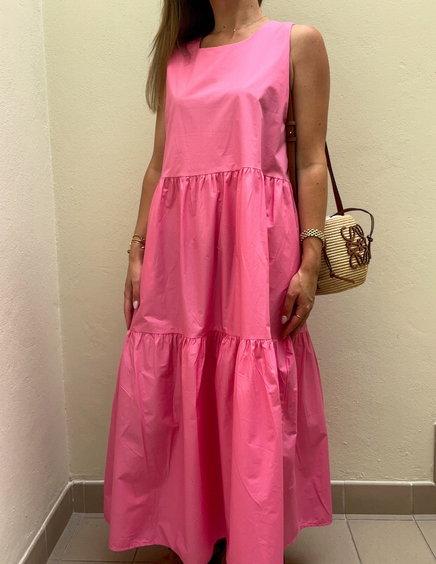 Vestido em popelina PINK JOY