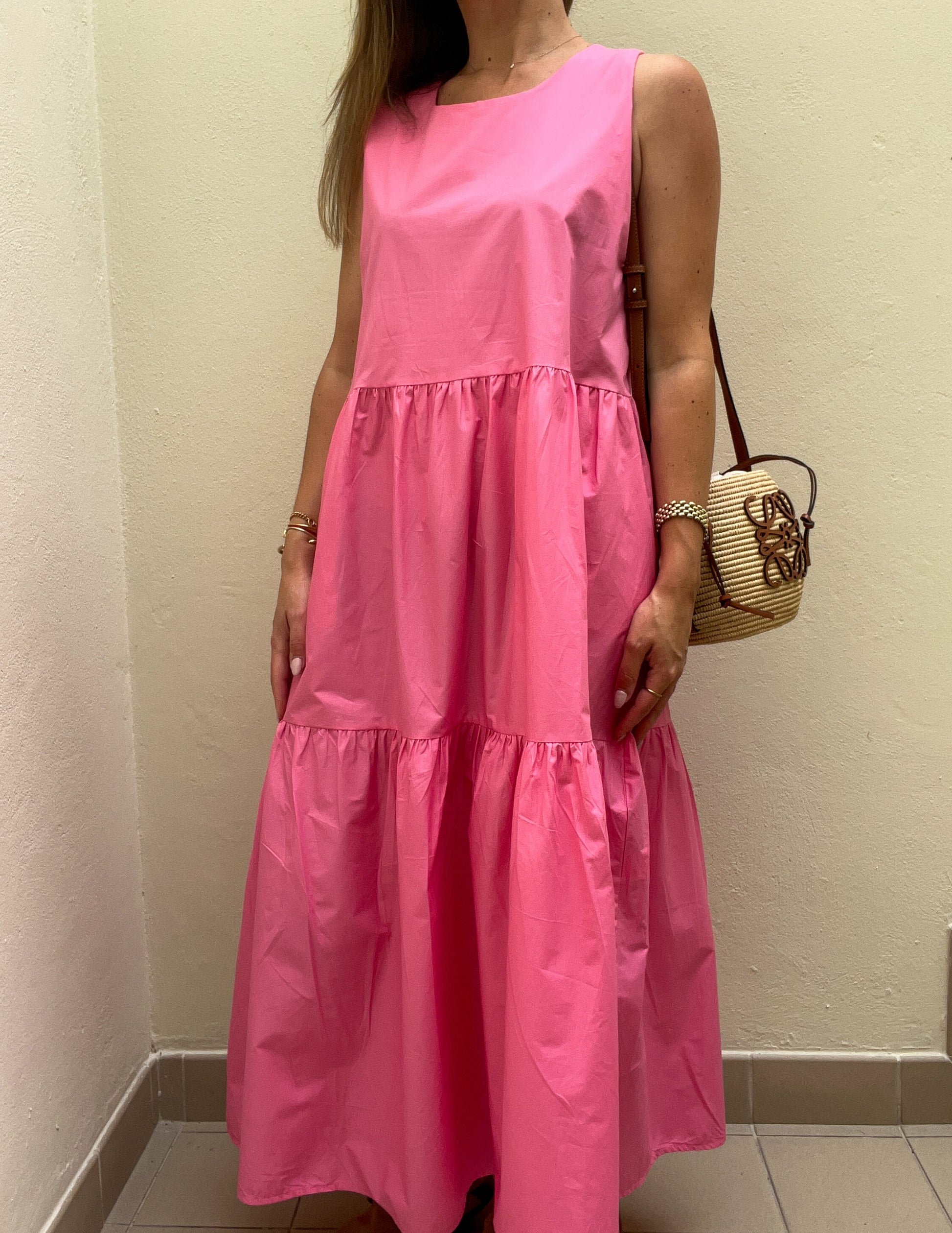 Vestido em popelina PINK JOY