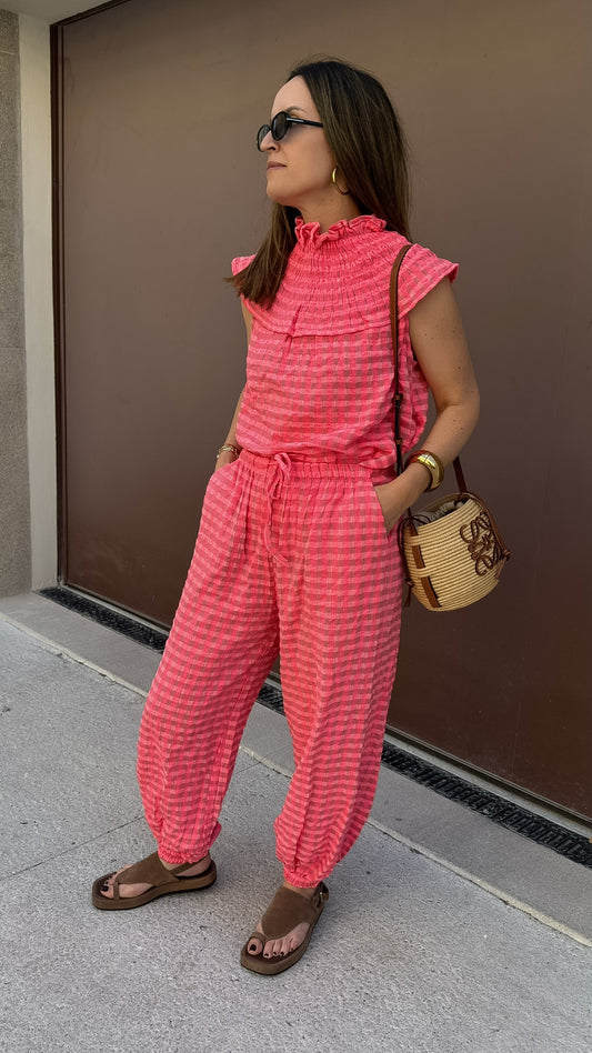 Conjunto cores em vichy
