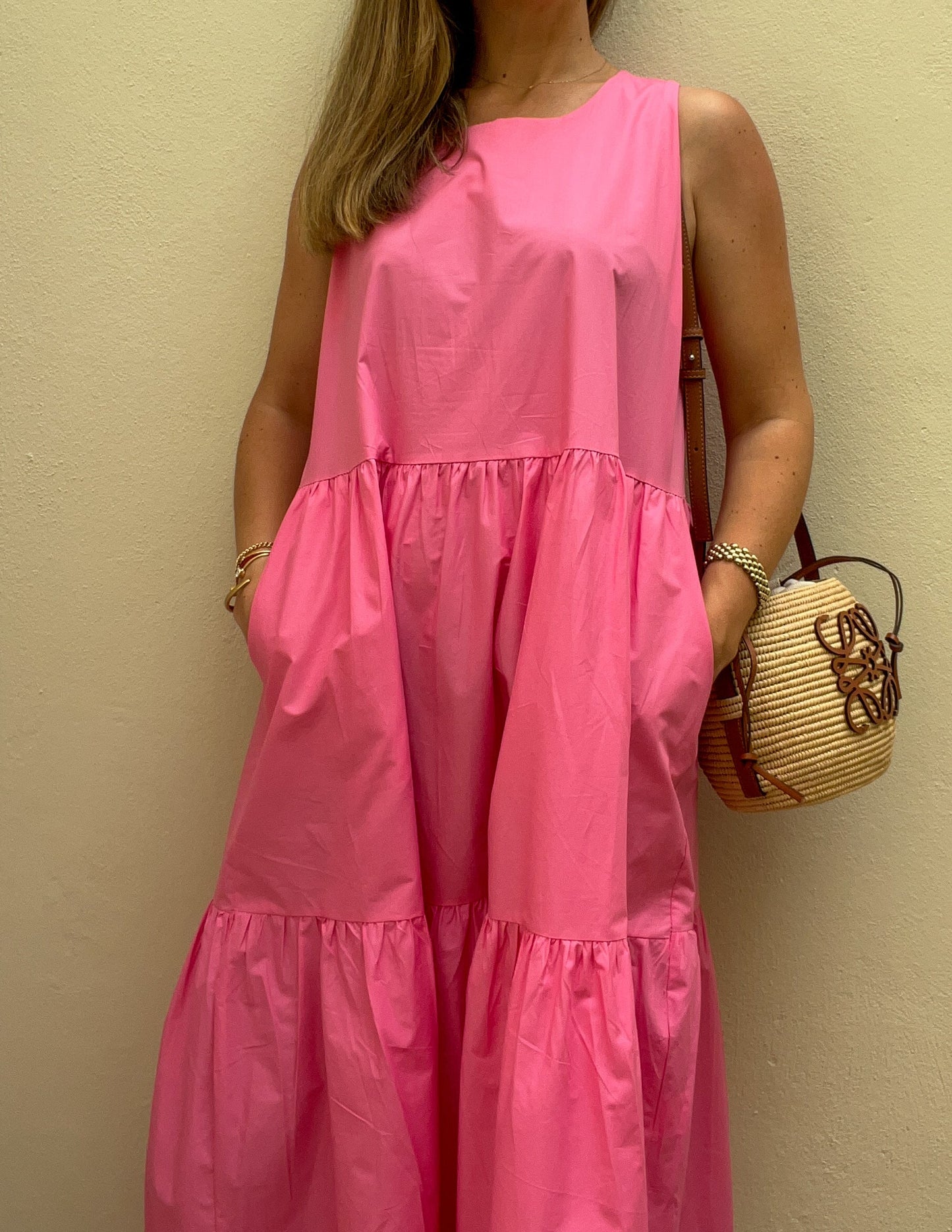 Vestido em popelina PINK JOY