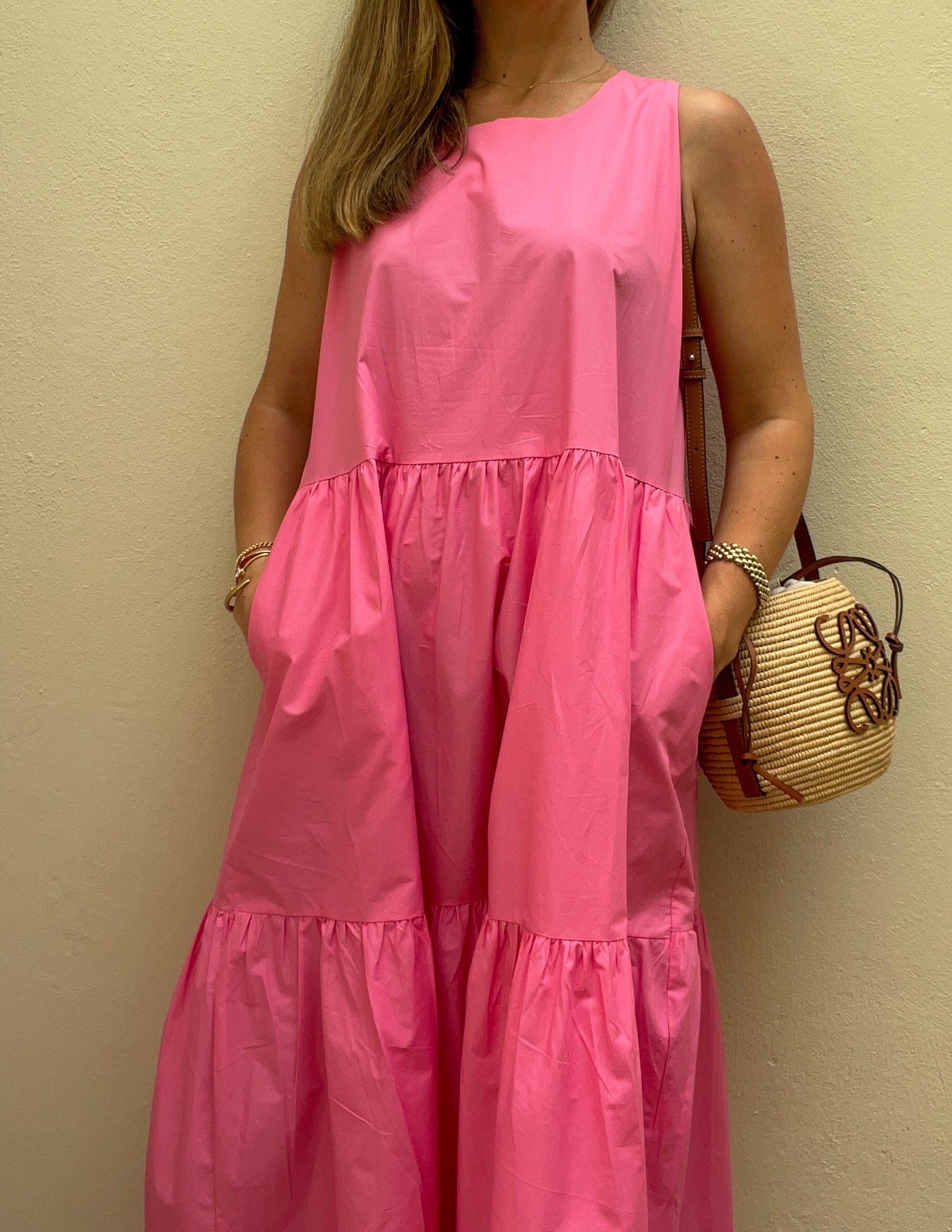 Vestido em popelina PINK JOY