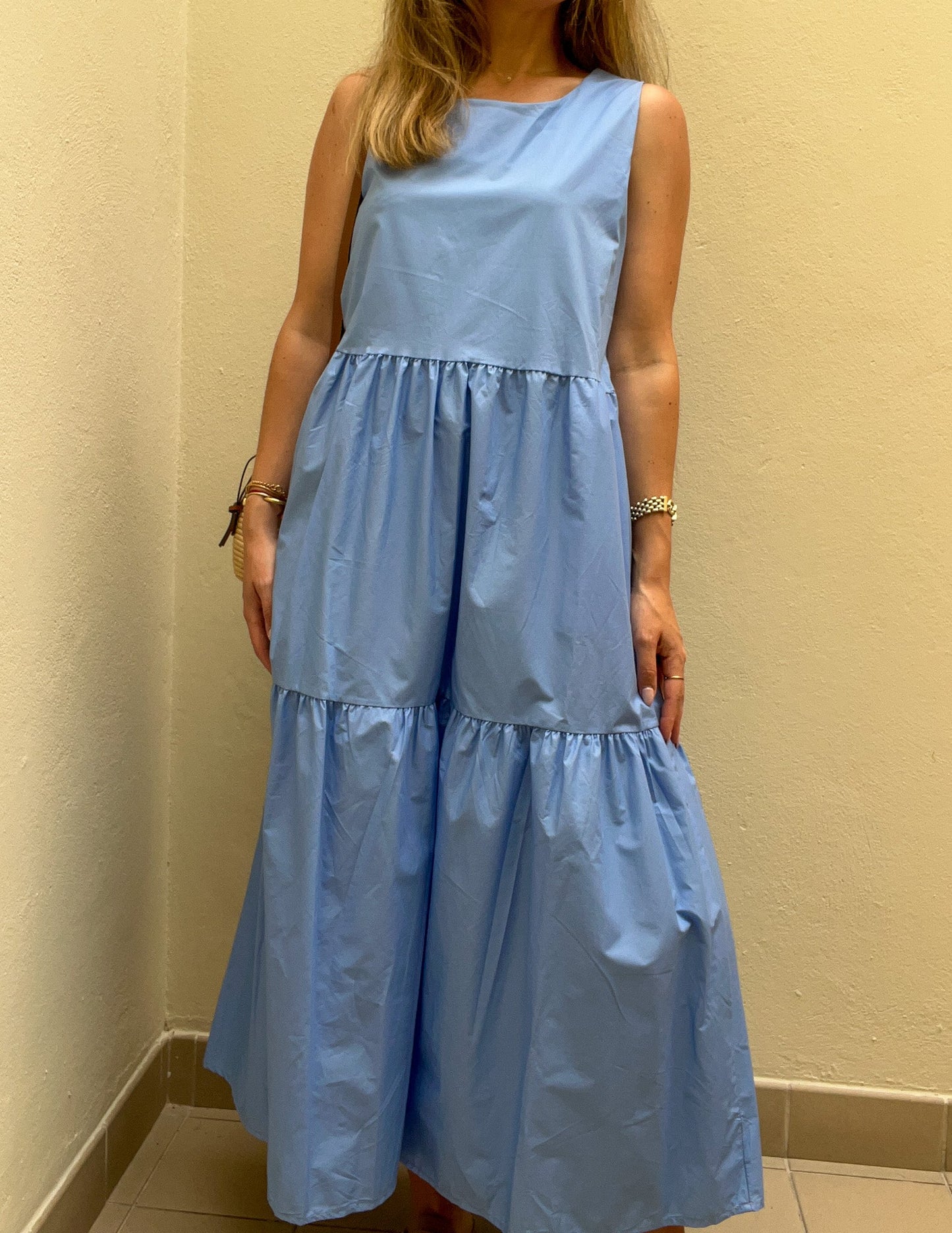 Vestido em popelina BLUE JOY