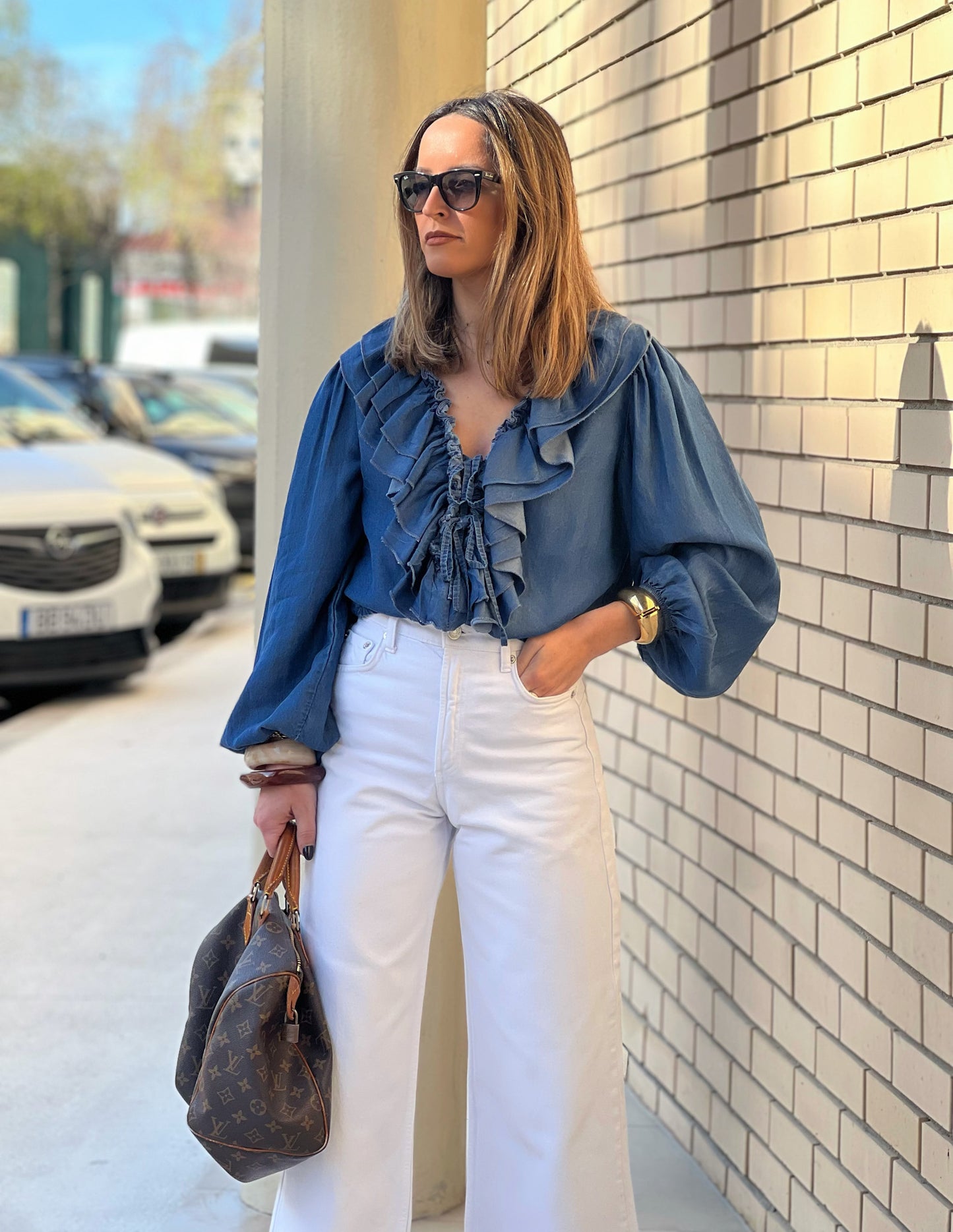 Lucía denim blouse