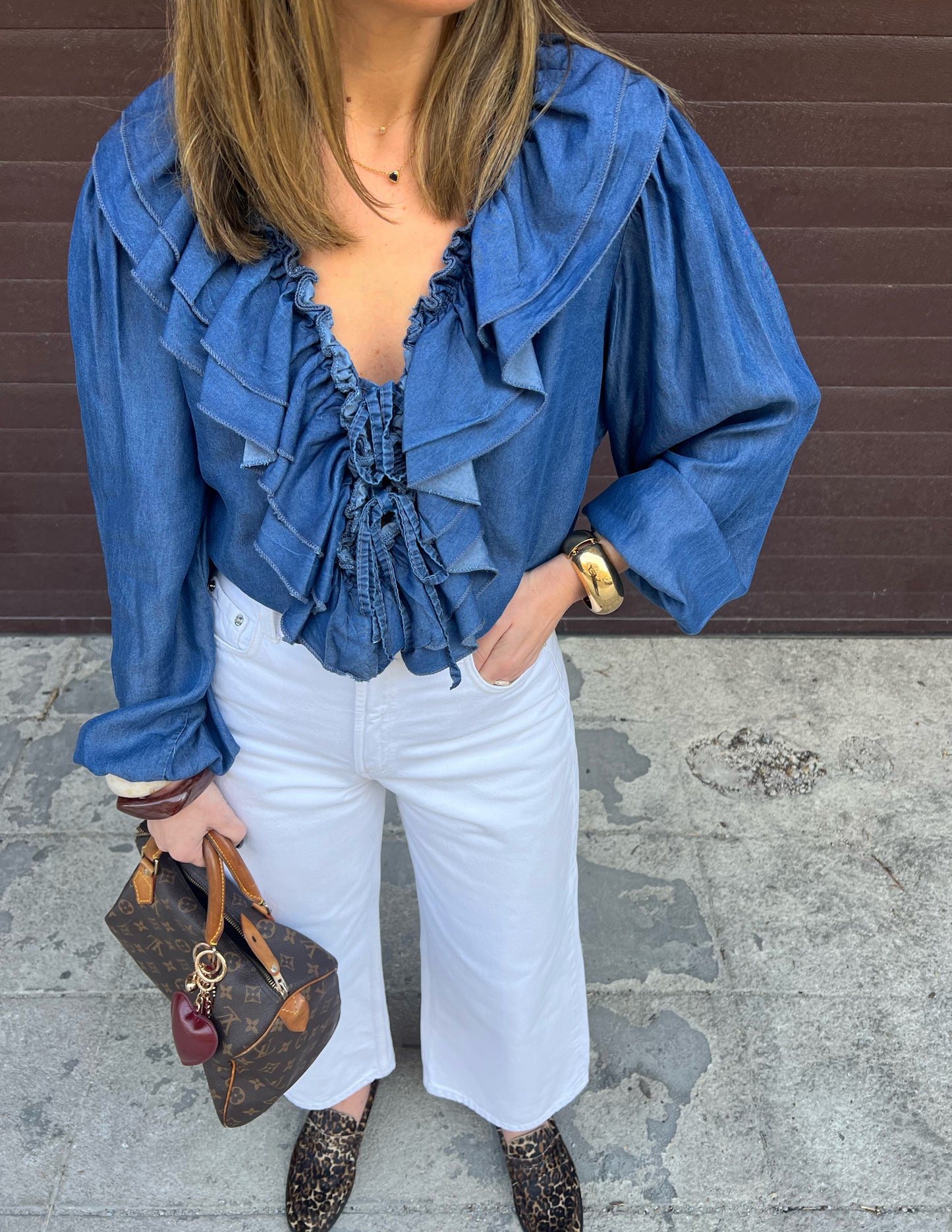 Lucía denim blouse