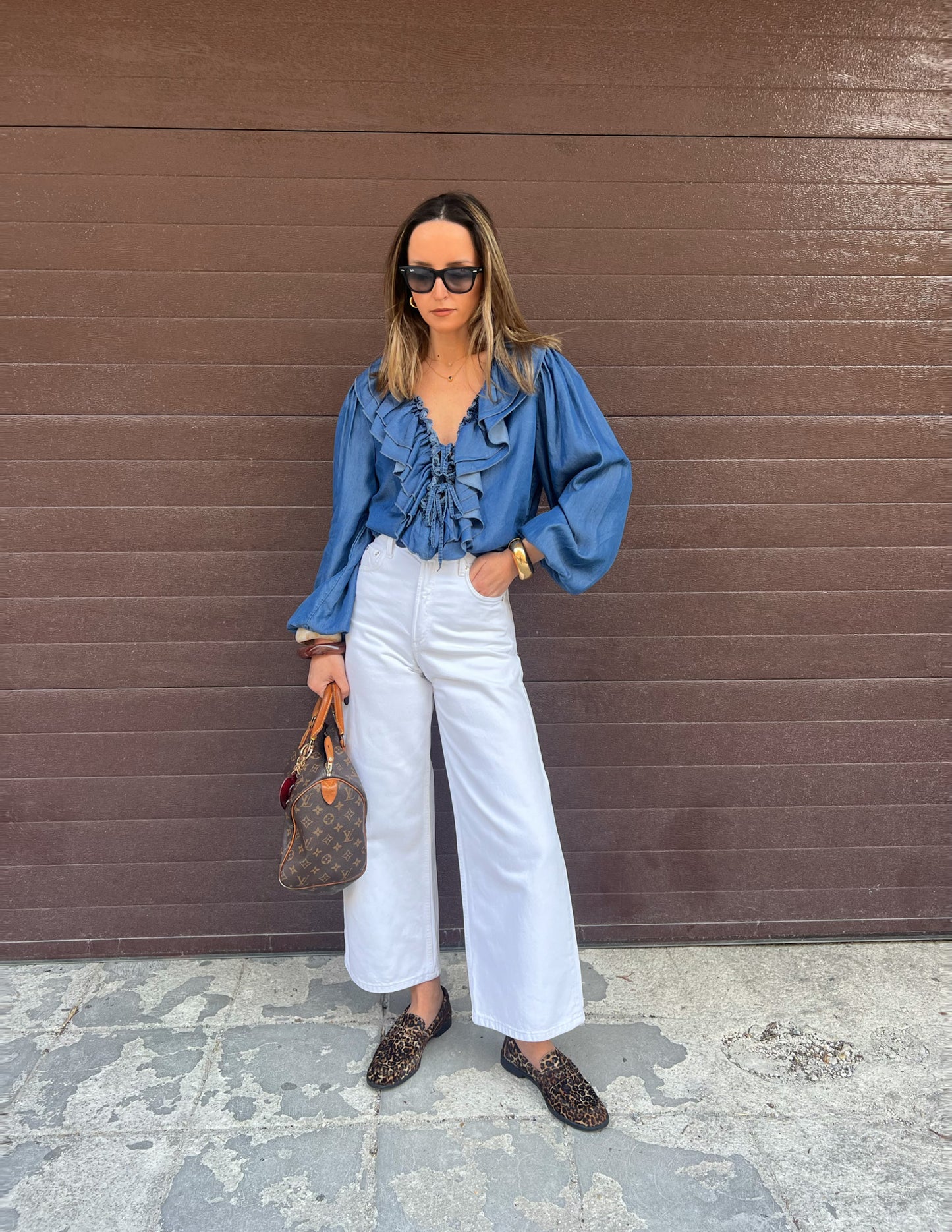 Lucía denim blouse