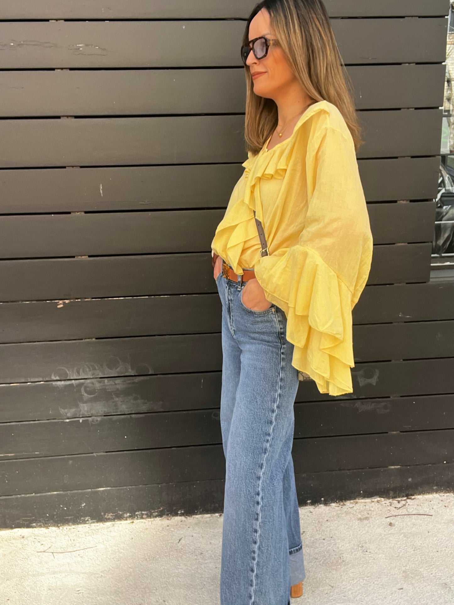 Pilar yellow blouse