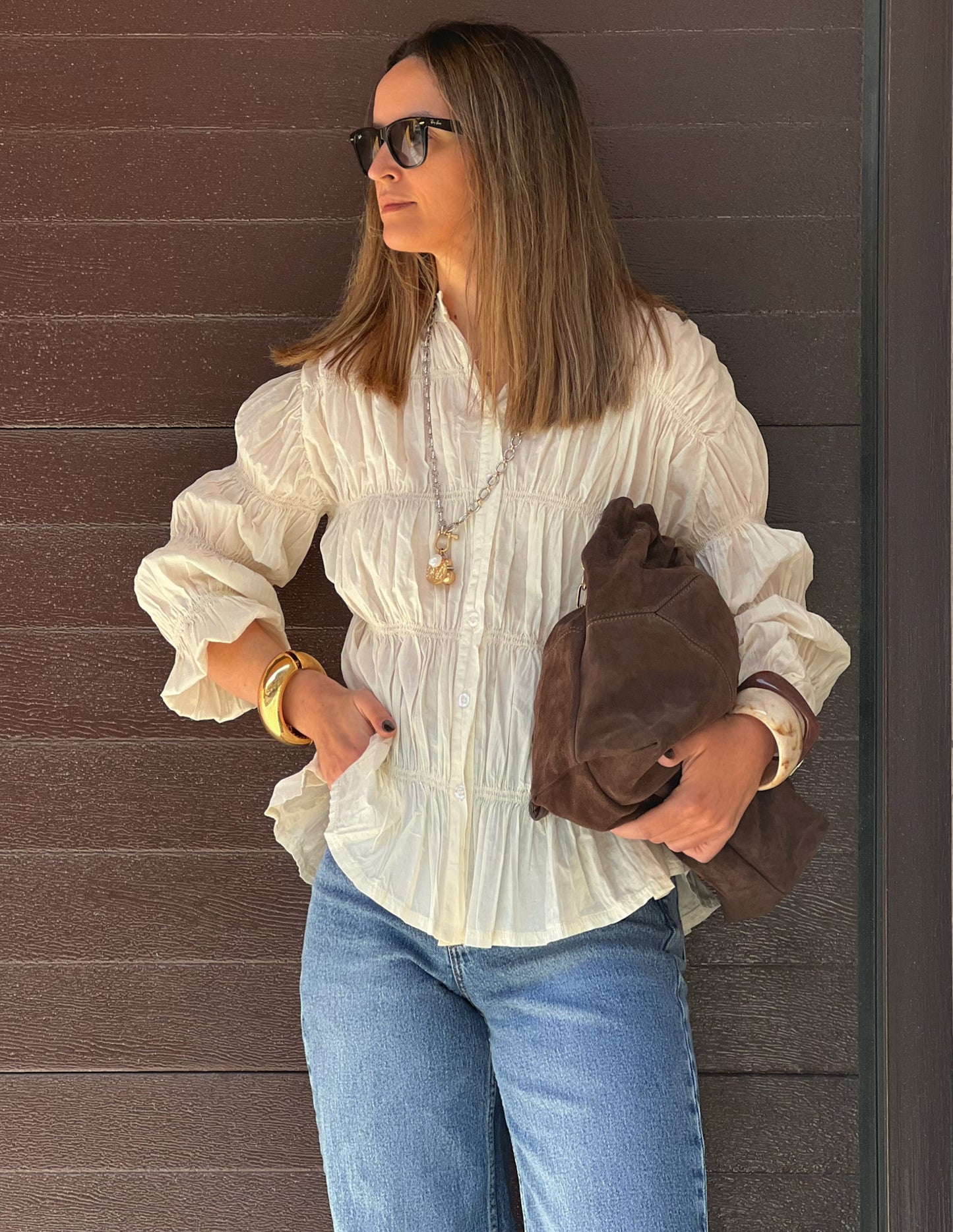 Luna blouse in ecru