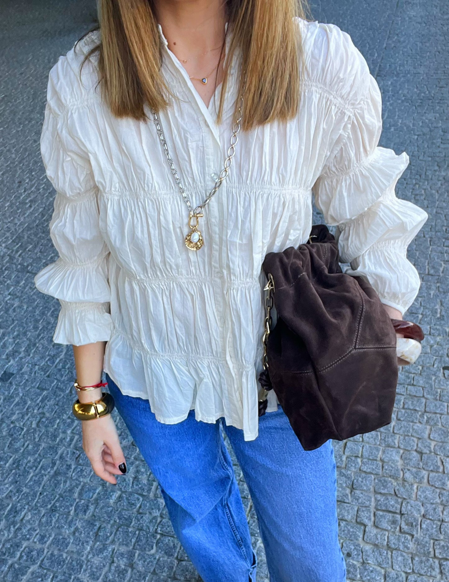Luna blouse in ecru