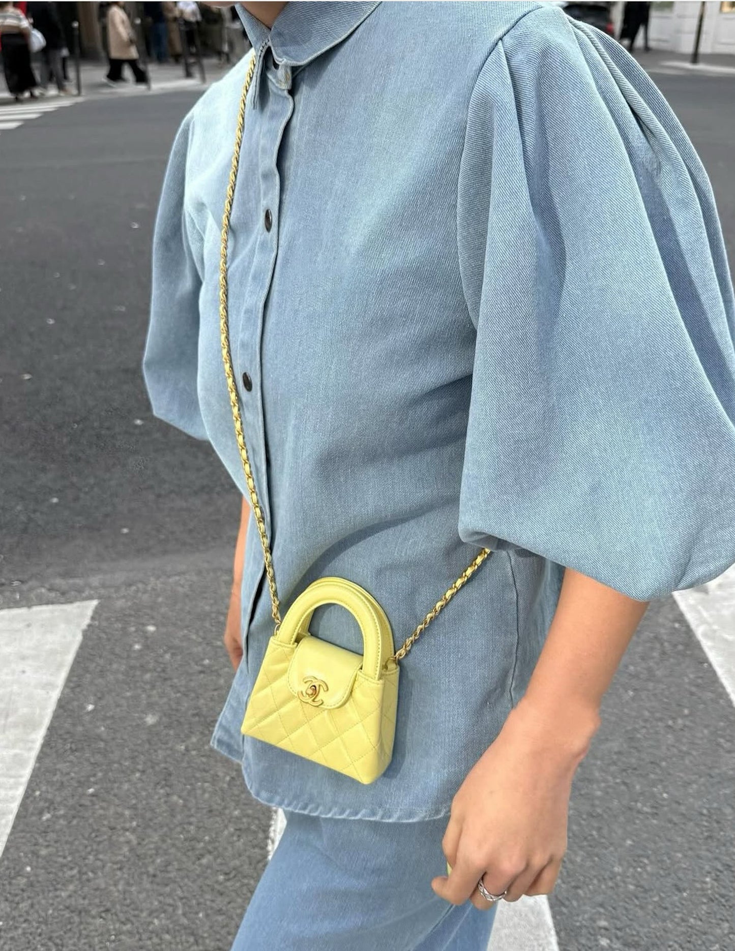 Light denim shirt with baloon sleeve -PRE-ORDER envios a 11/04